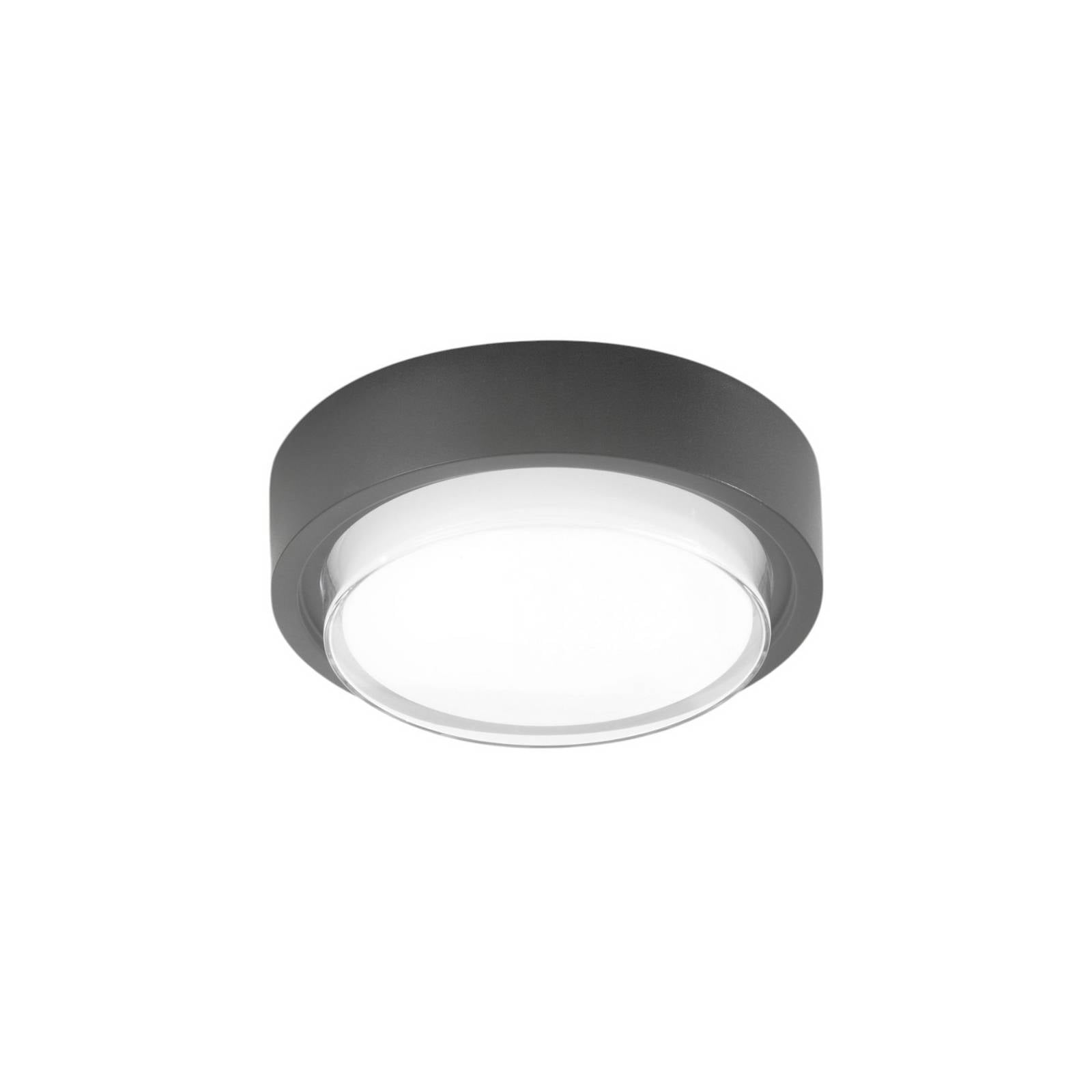 LED-Außendeckenleuchte Owen, dunkelgrau, Metall, 23 cm, IP65