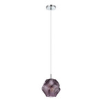 Suspension Meliciano, violette, verre, Ø 22 cm, E27