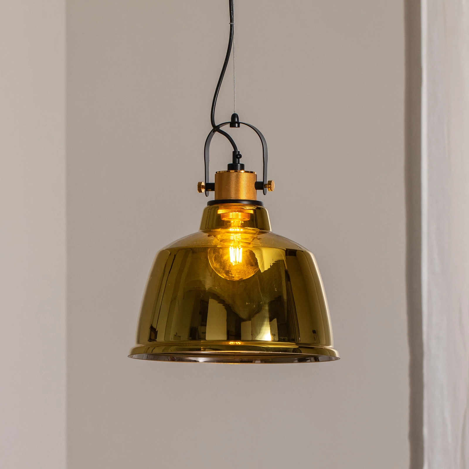 Hängeleuchte Amalfi, gold, Ø 30 cm