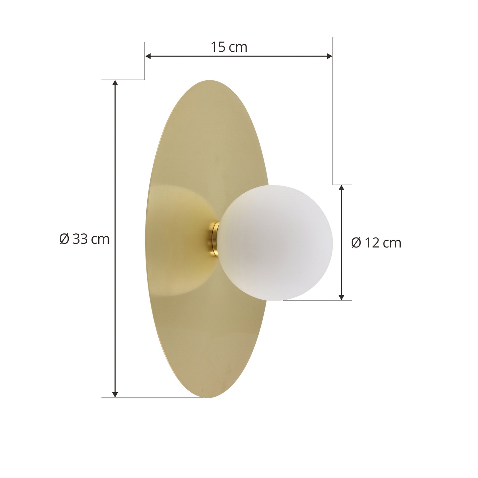 Zain Fali Lámpa Gold/White - Lindby