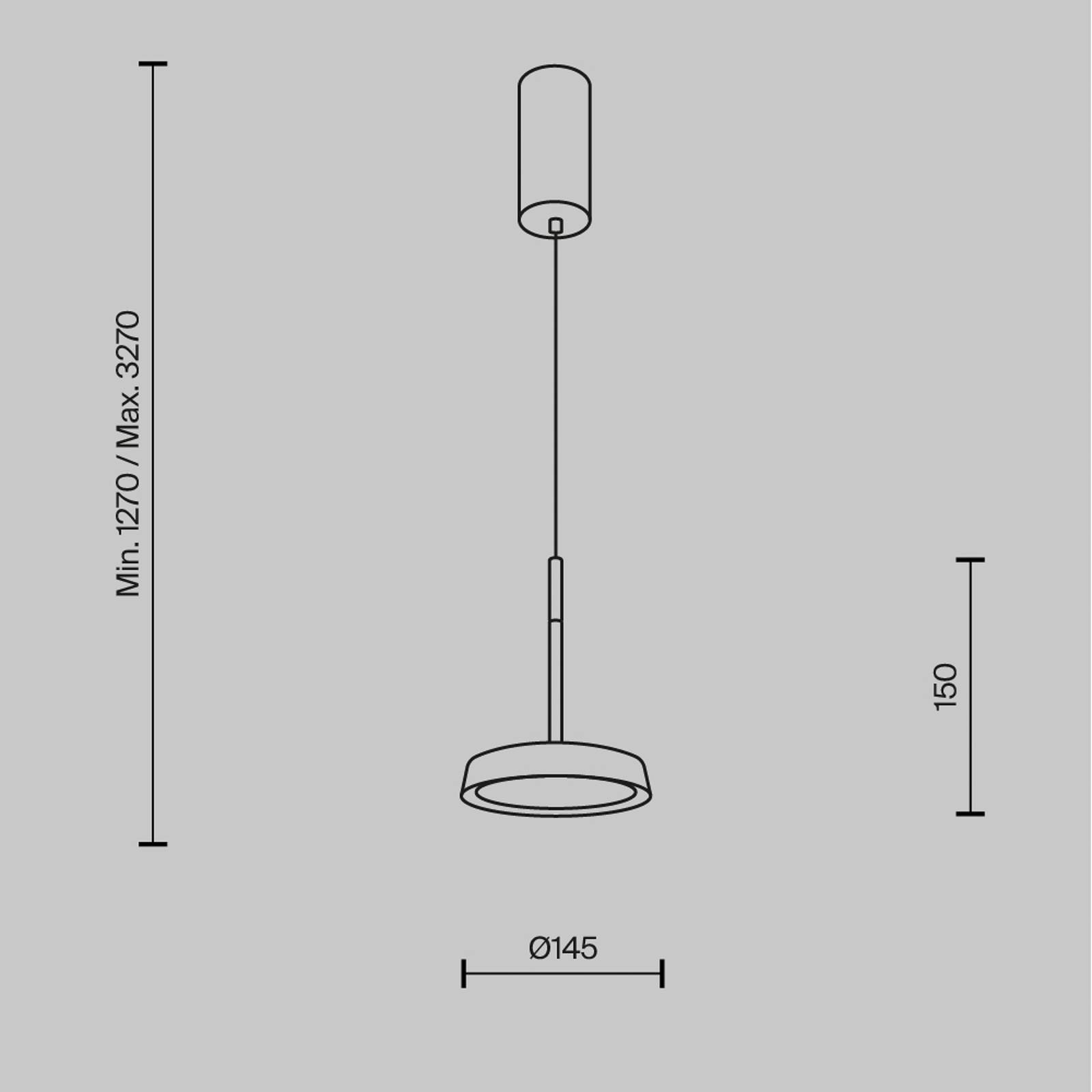 Maytoni LED-hänglampa El Ø 15,3 cm vit aluminium