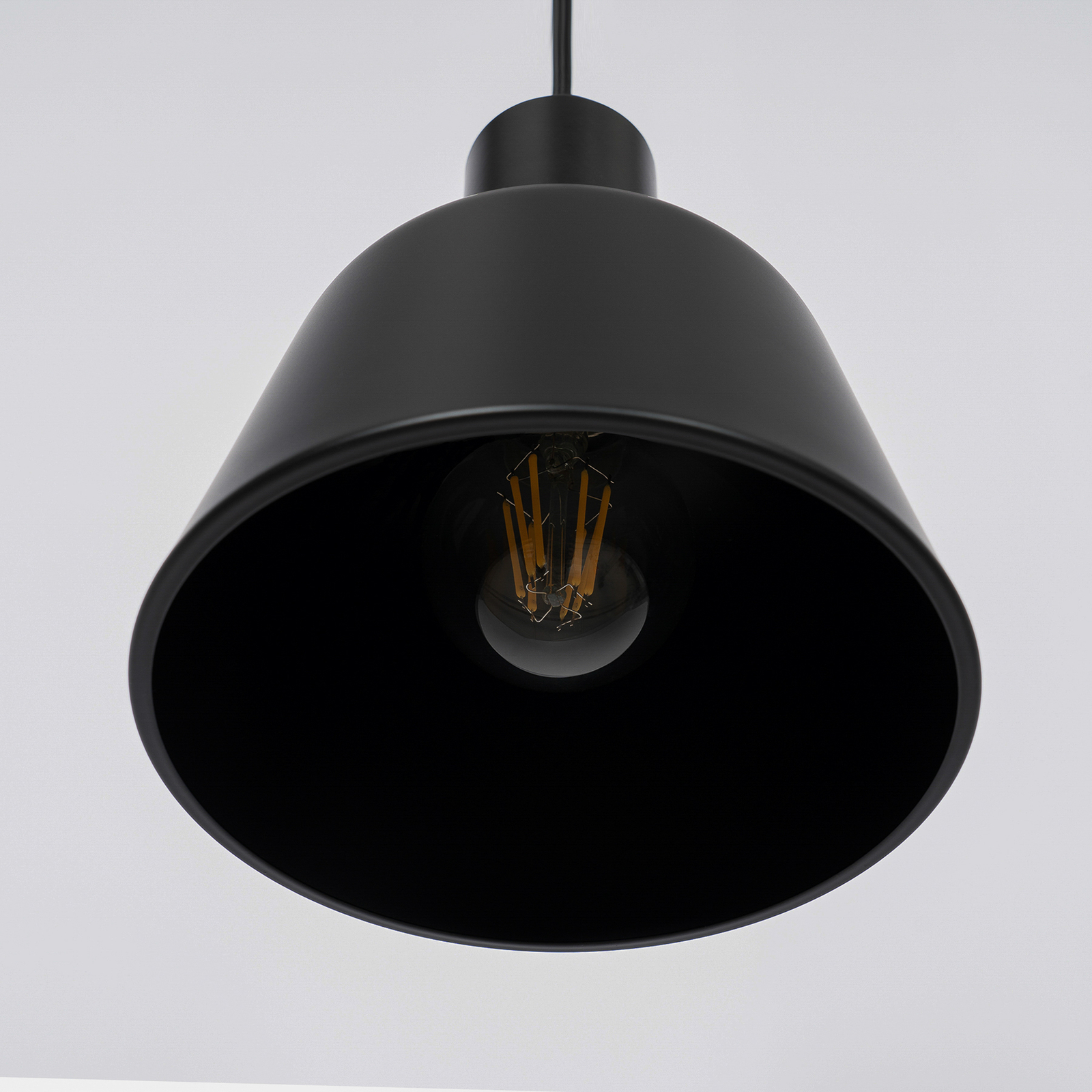 Lucande Servan hanglamp, zwart, 1-lamp