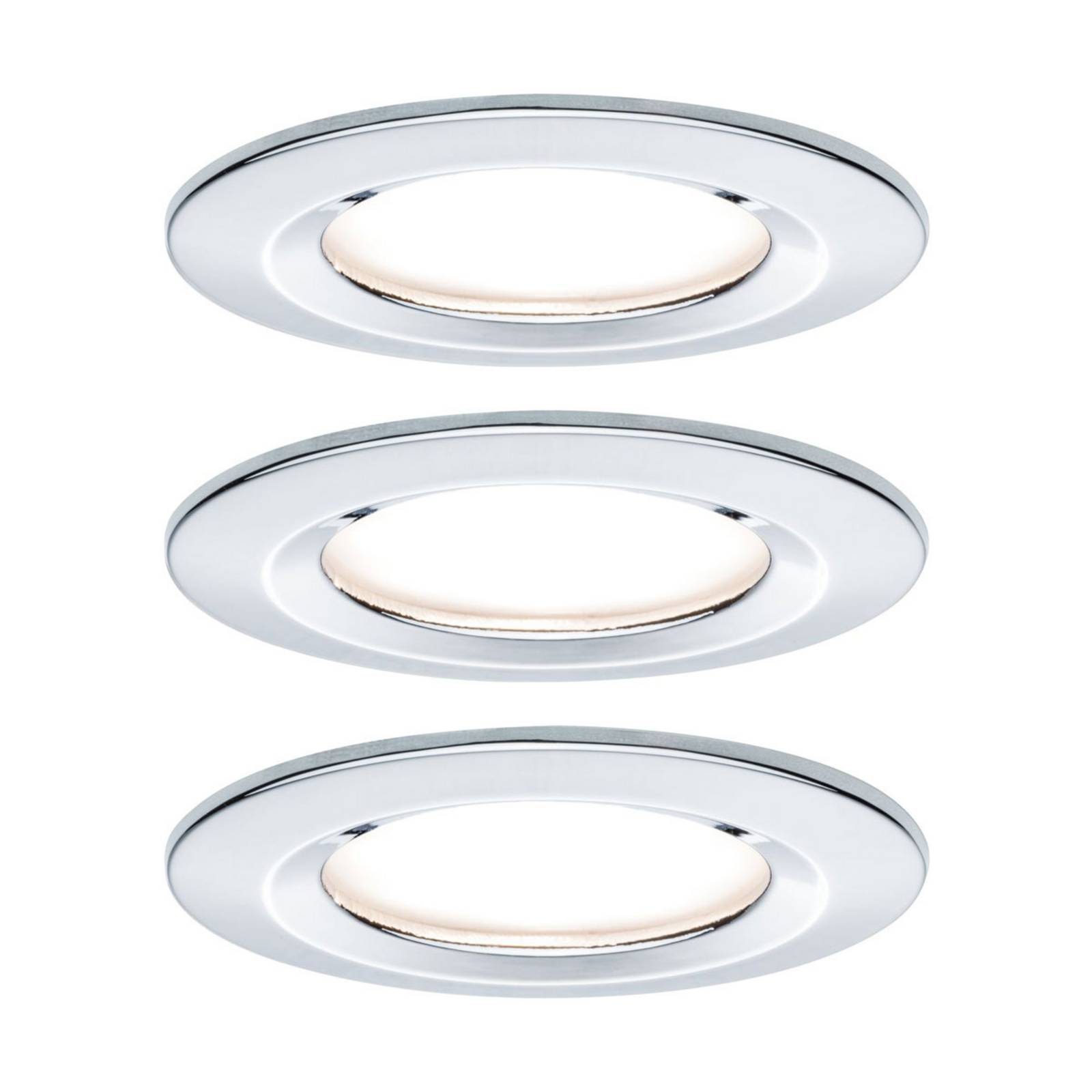 Paulmann Licht Paulmann No. 93499 Einbauleuchte LED Coin Nova rund 6,5W Chrom 3-Stufen dimmbar IP44