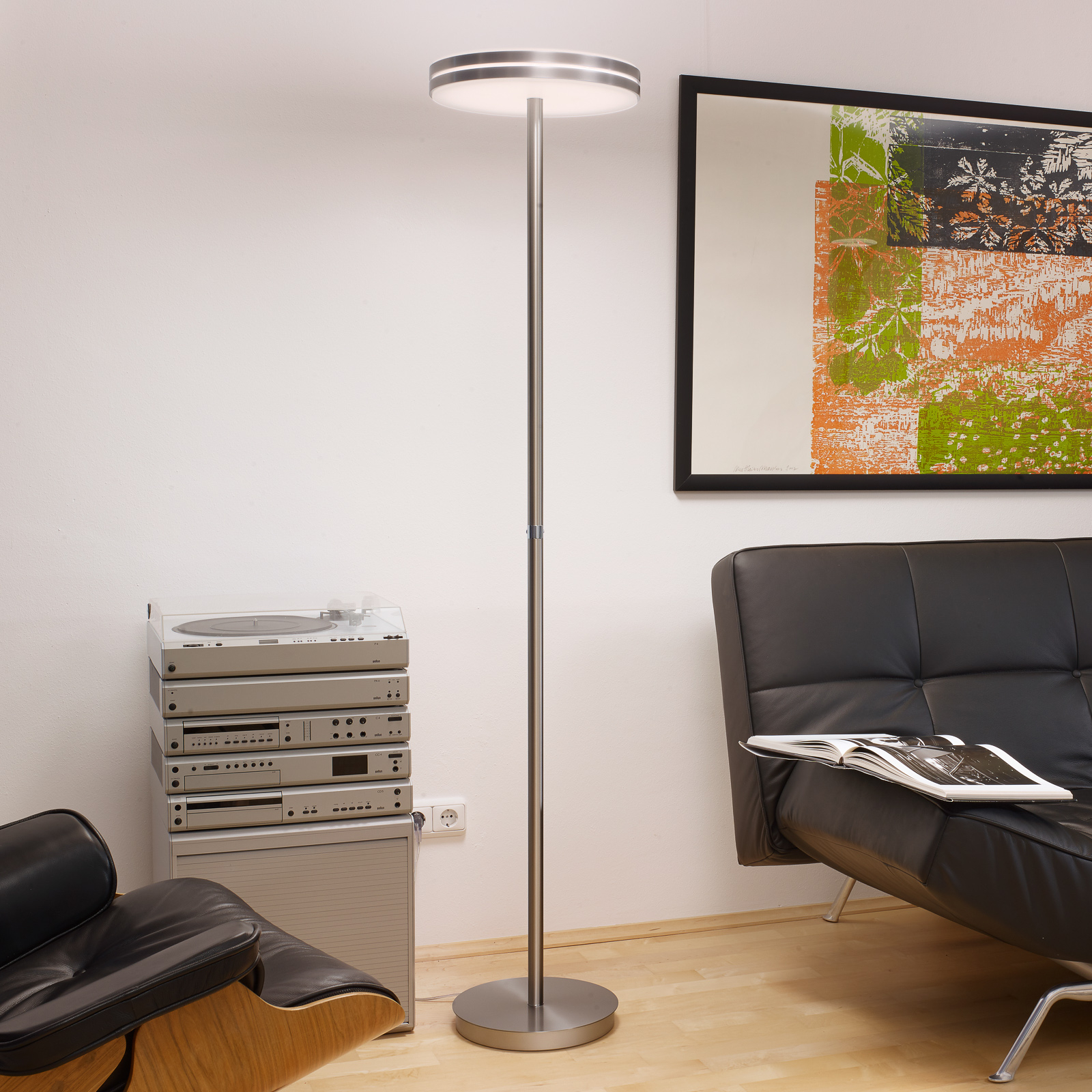 BANKAMP Gem LED floor lamp with touch dimmer