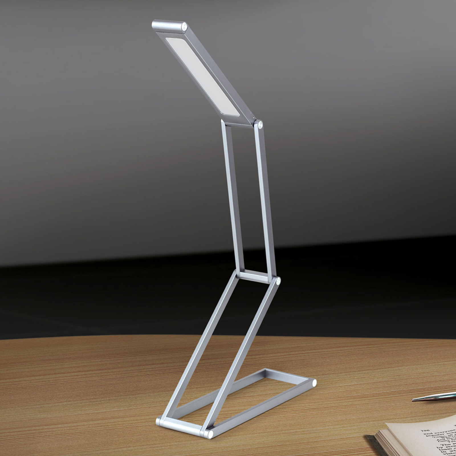 Sklopiva LED stolna lampa Falto s baterijom antracit