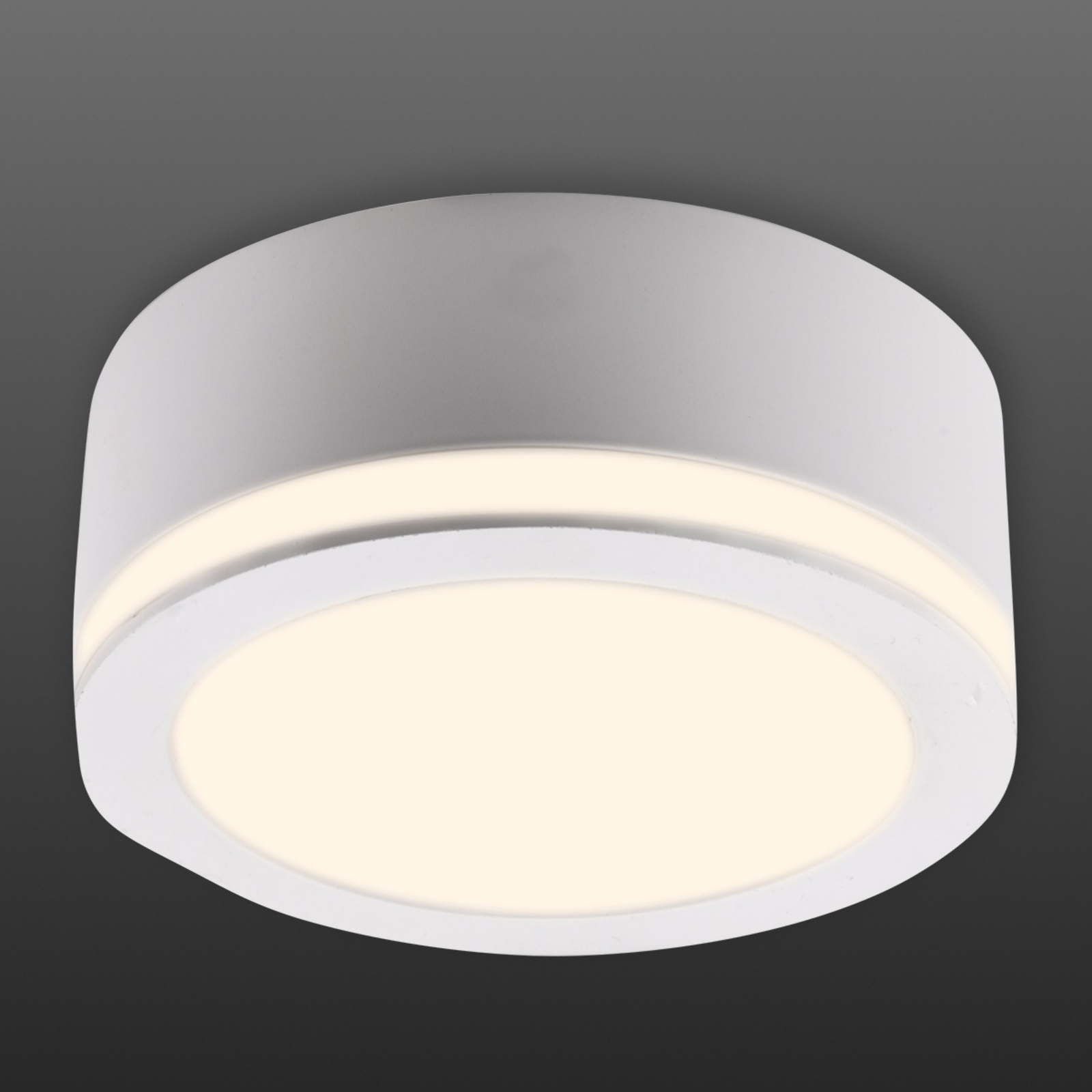 Heitronic Round Biala LED surface-mounted spotlight, 10 cm Ø, for Living / Dining Room, aluminium, plastic, 10 W, energy efficiency: A+, H: 5 cm