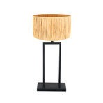 Tafellamp Stang 3857ZW, zeegras, zwart/naturel, H. 55 cm