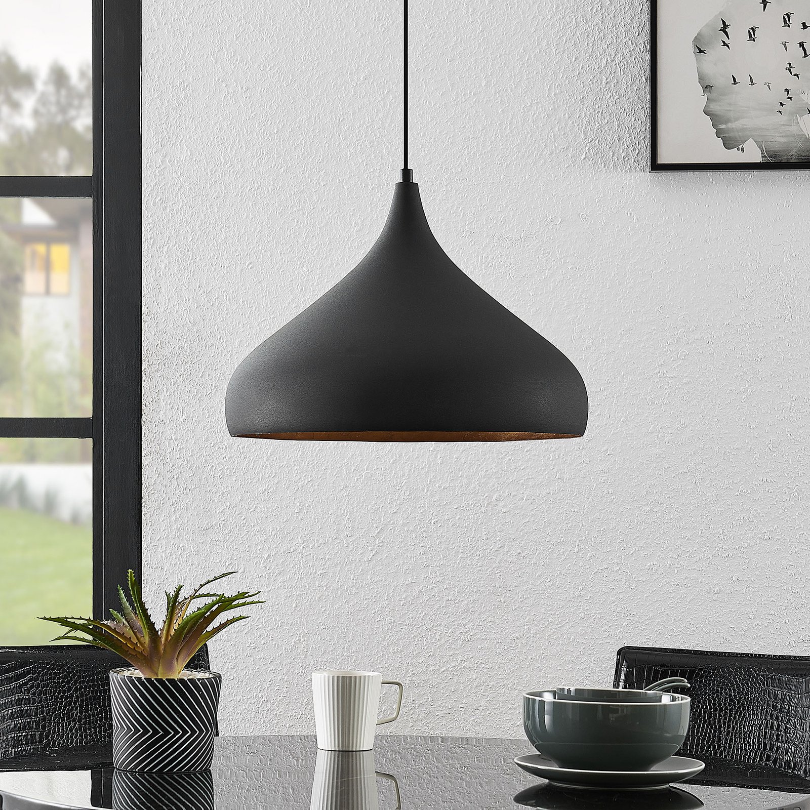 Lunus Pendelleuchte Black/Gold - Arcchio