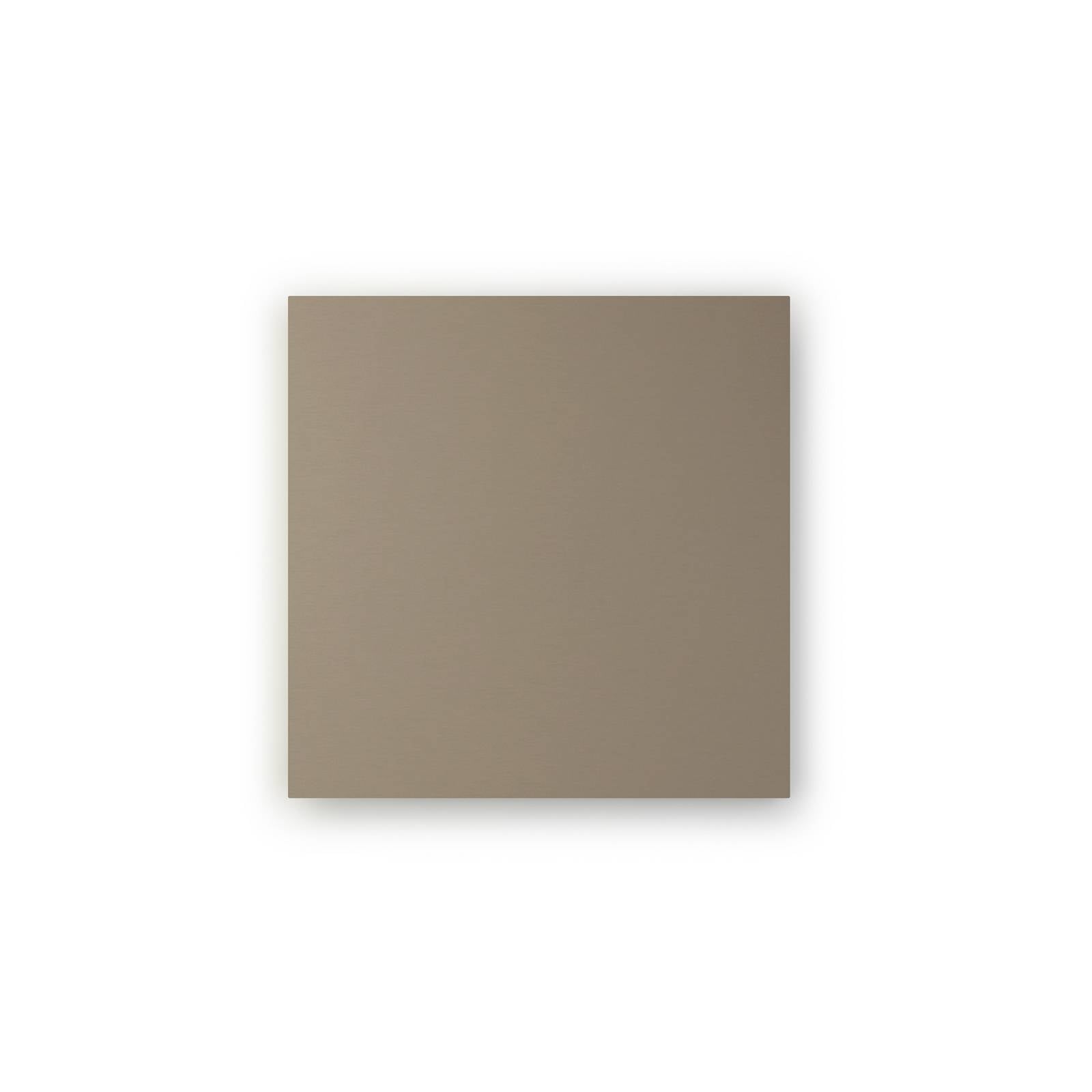 LED-Wandleuchte BLADE Q, taupe, 34 x 34 cm, Metall, dimmbar