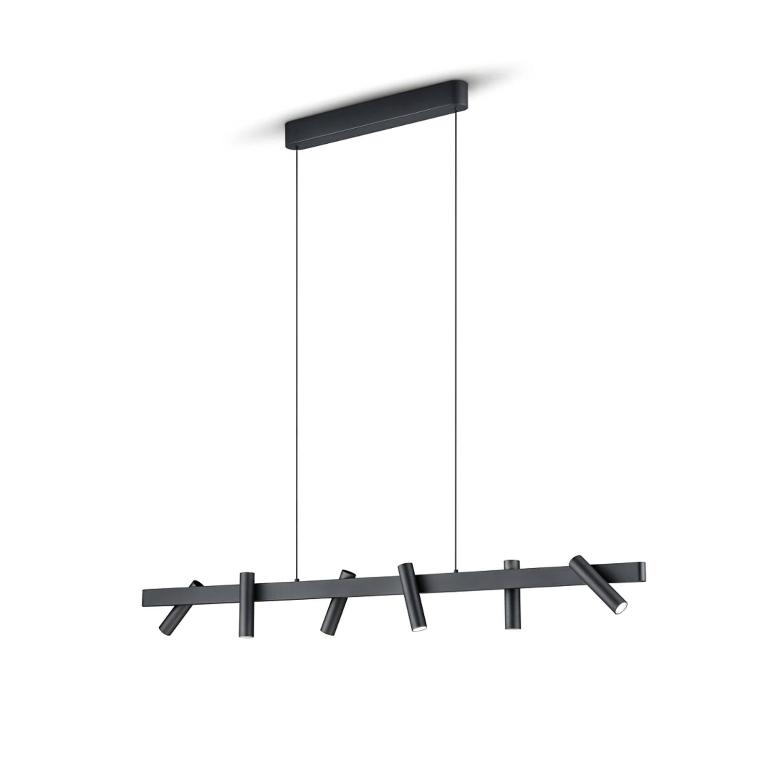 Helestra Coni LED-Hängeleuchte 6 Spots schwarz