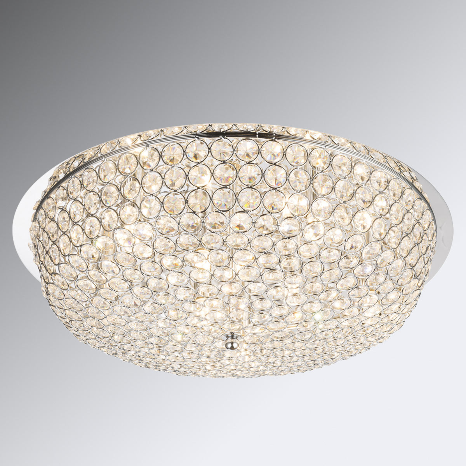 Kristallen plafondlamp Emilia met lampen | Lampen24.be