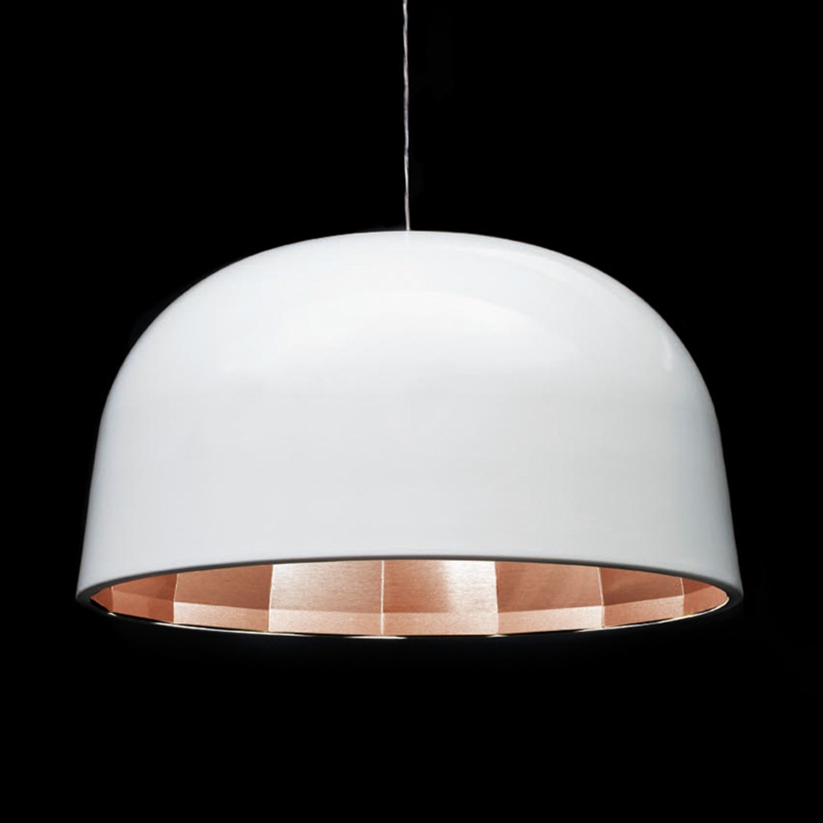 Oluce 59 cm - LED hanging light Empty in white, for Living / Dining Room, aluminium, 17.5 W, energy efficiency: A+, H: 32 cm