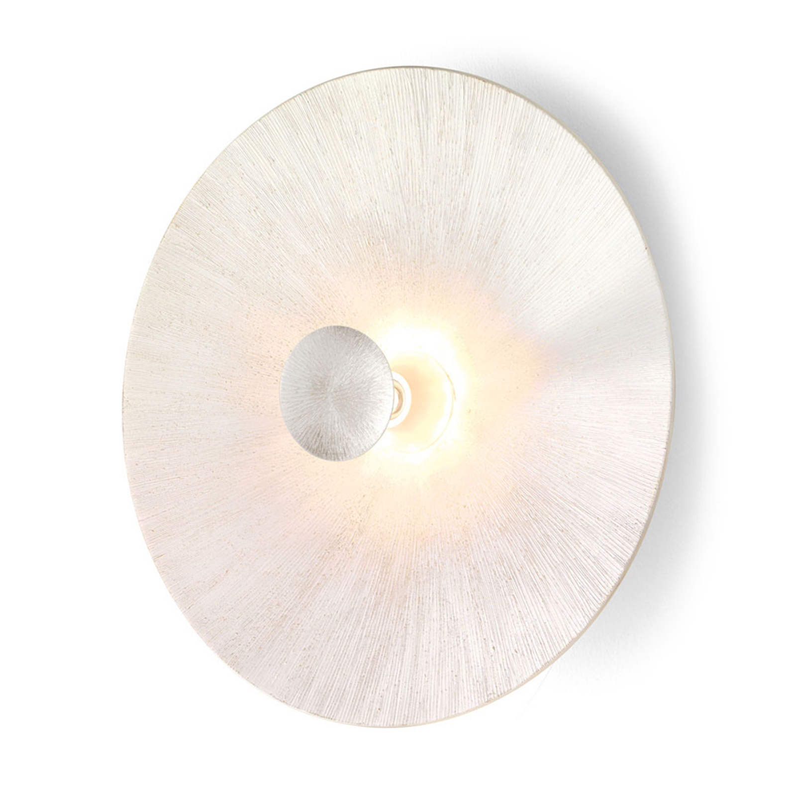 Vägglampa Moon Sun, Ø 62 cm, vit