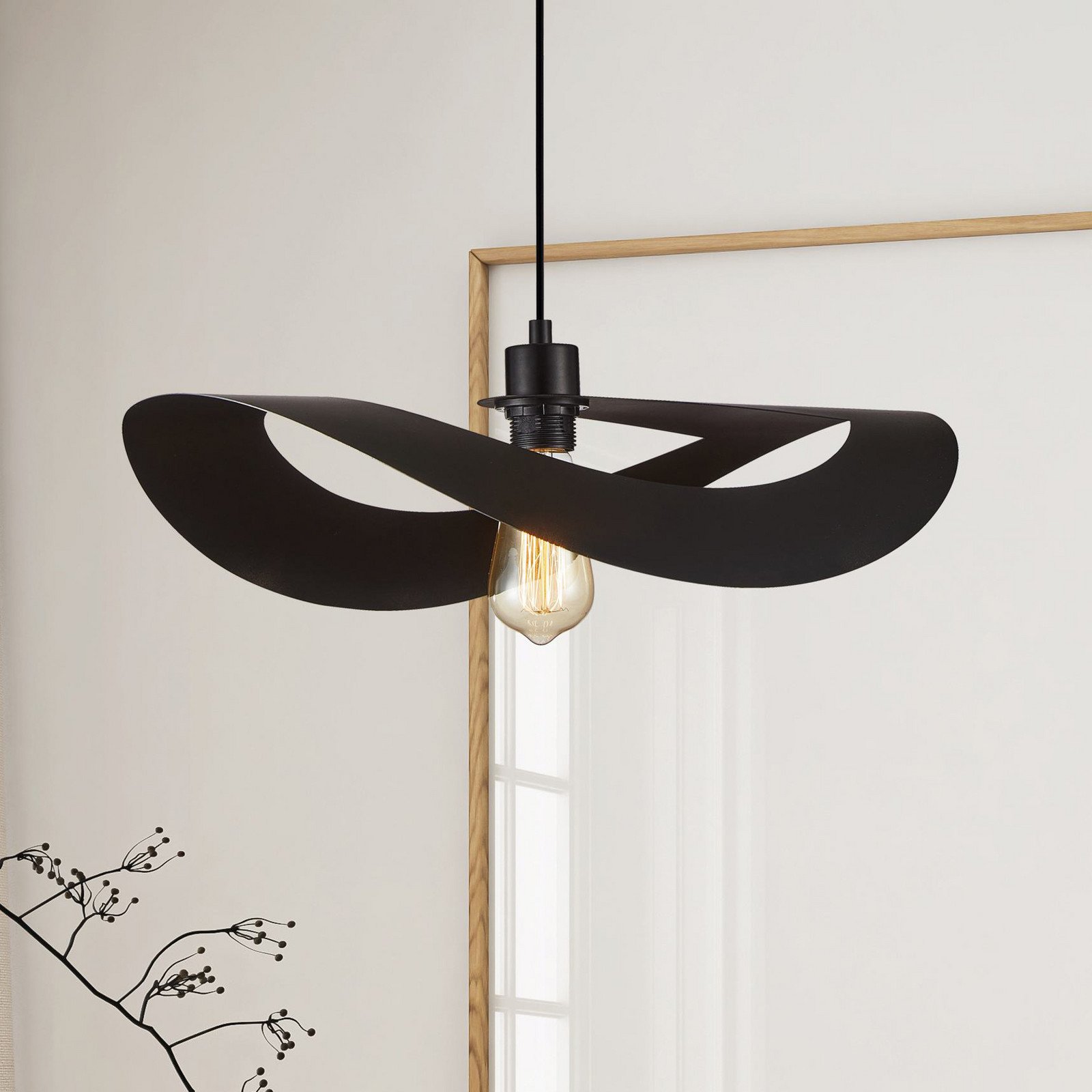 Viokef Lampă suspendată Mas negru Ø 50 cm metal - Camera de zi / sufragerie - Modern