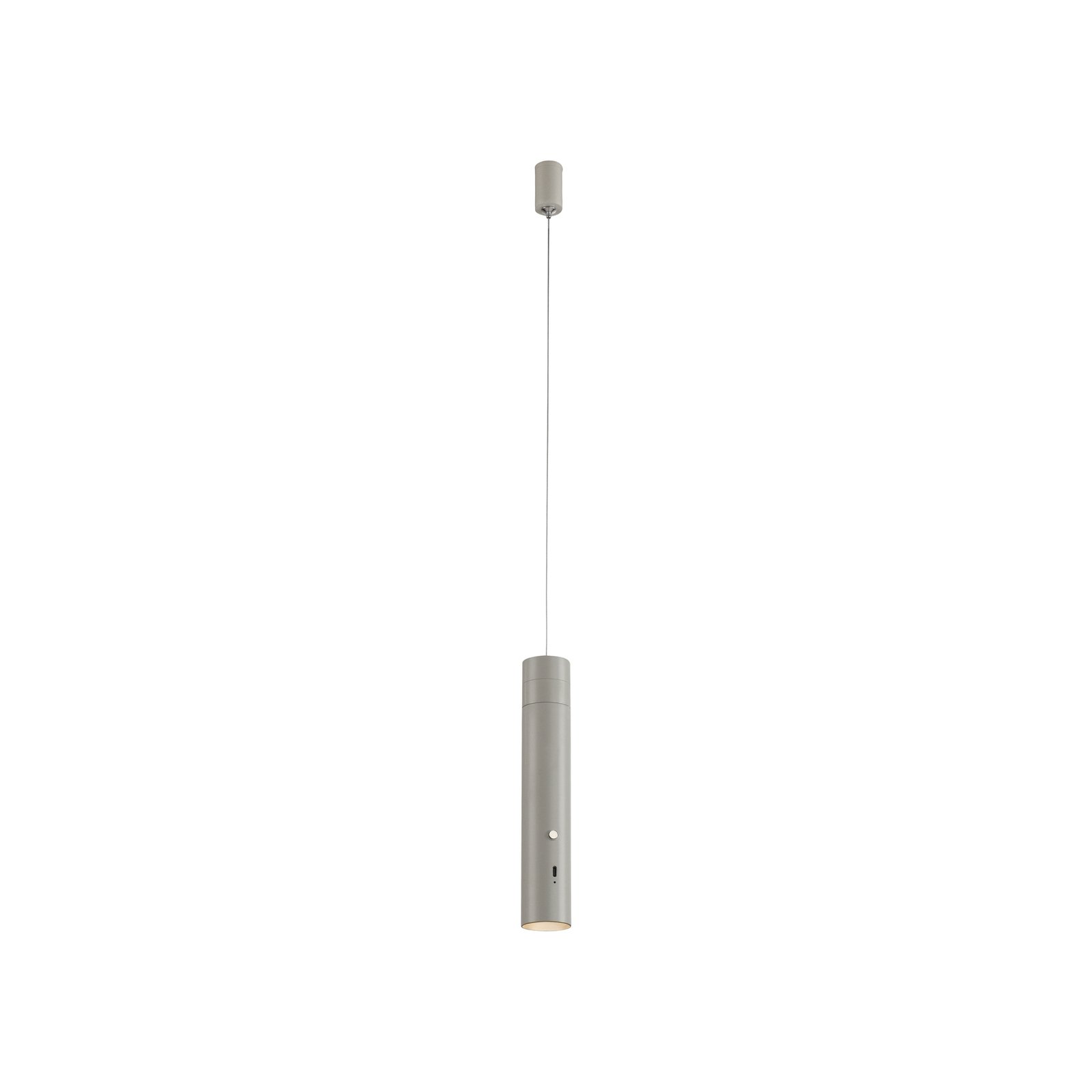 JUST LIGHT. Attach LED pendant light, grey-beige, iron