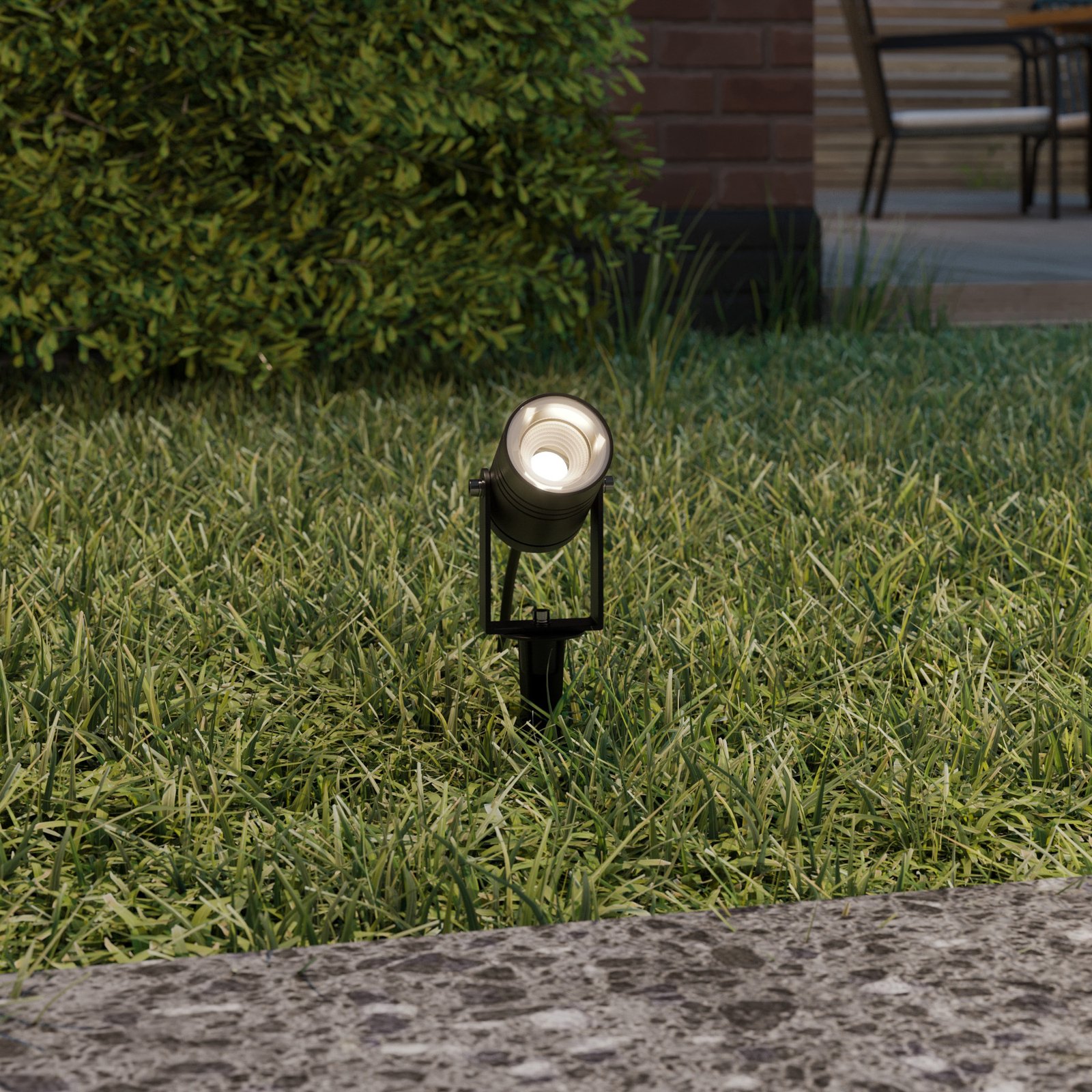 Galina Outdoor Spot w/Spike Dark Grey - Lucande