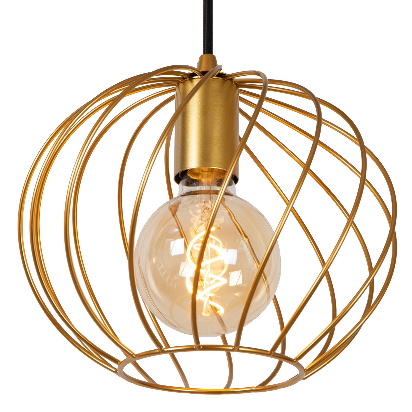 Hanglamp Danza, 1-lamp, Ø 25 cm, goud