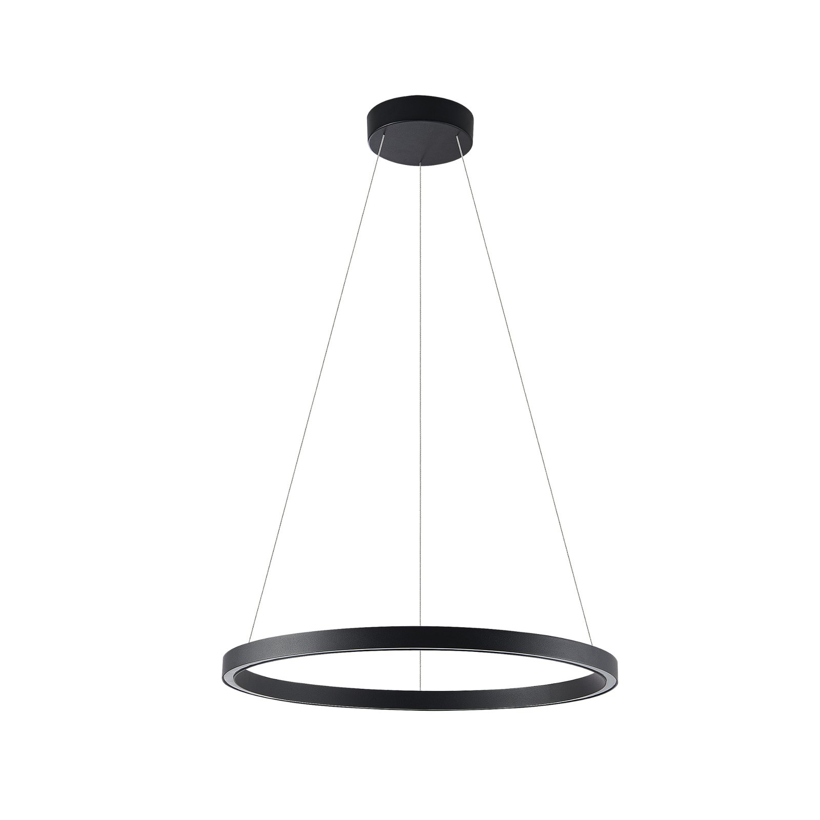 Molto Luce Suspension LED Perfora, noir, Ø 60 cm, aluminium