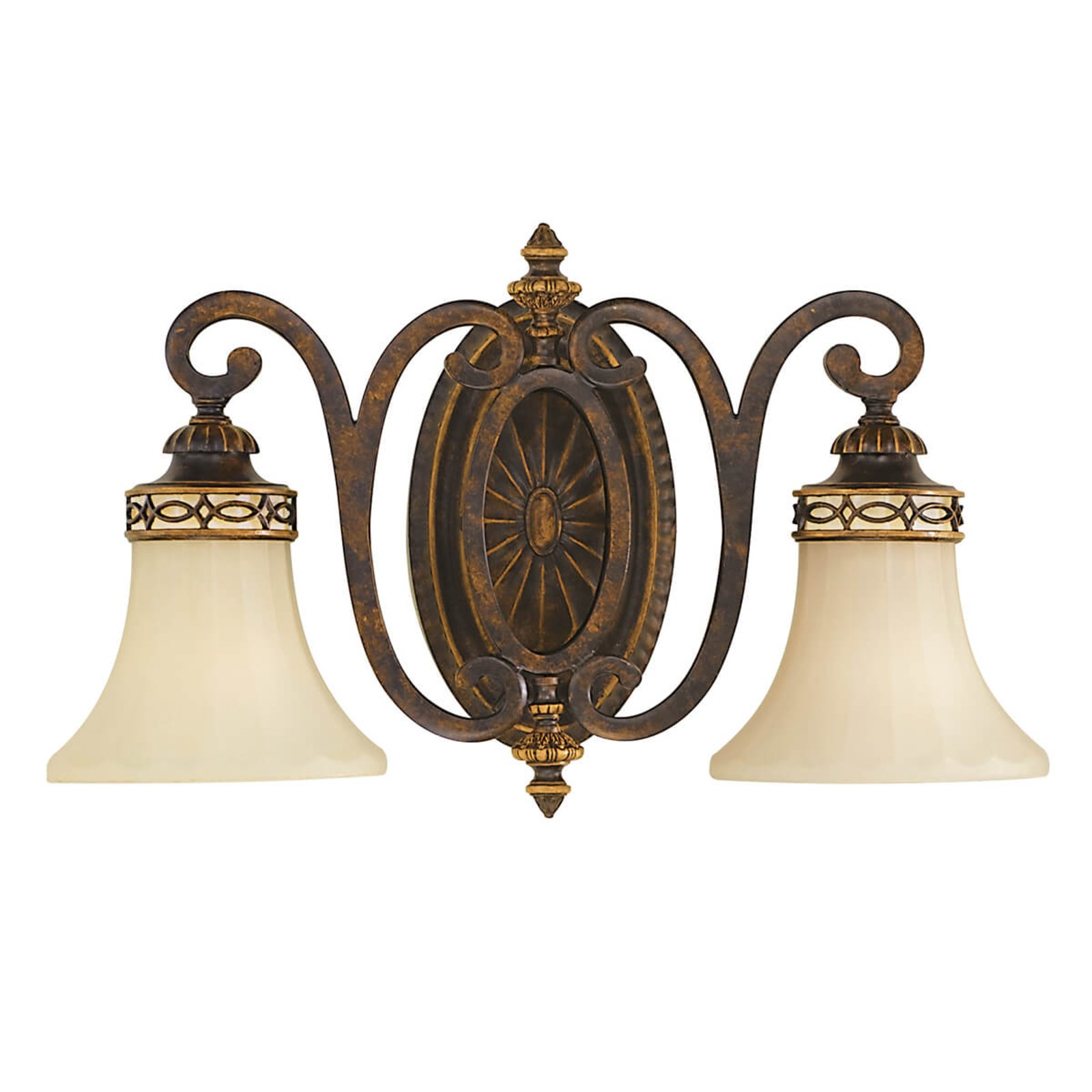 Wandlamp Drawing Room, met 2 lampjes, breed