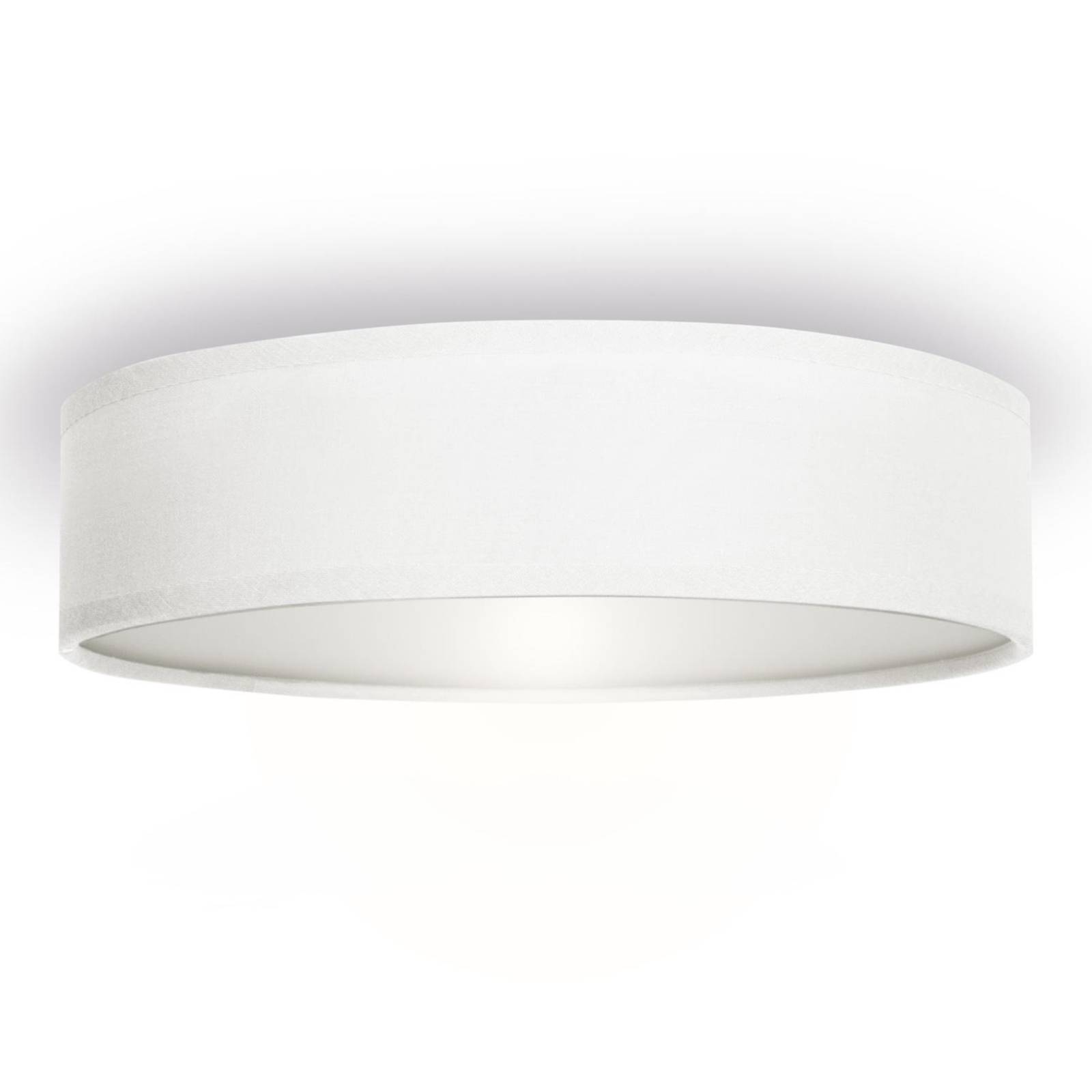 Smartwares - Runde Deckenleuchte Stoff weiß Abdeckung satiniert ø 40 cm ceiling dream