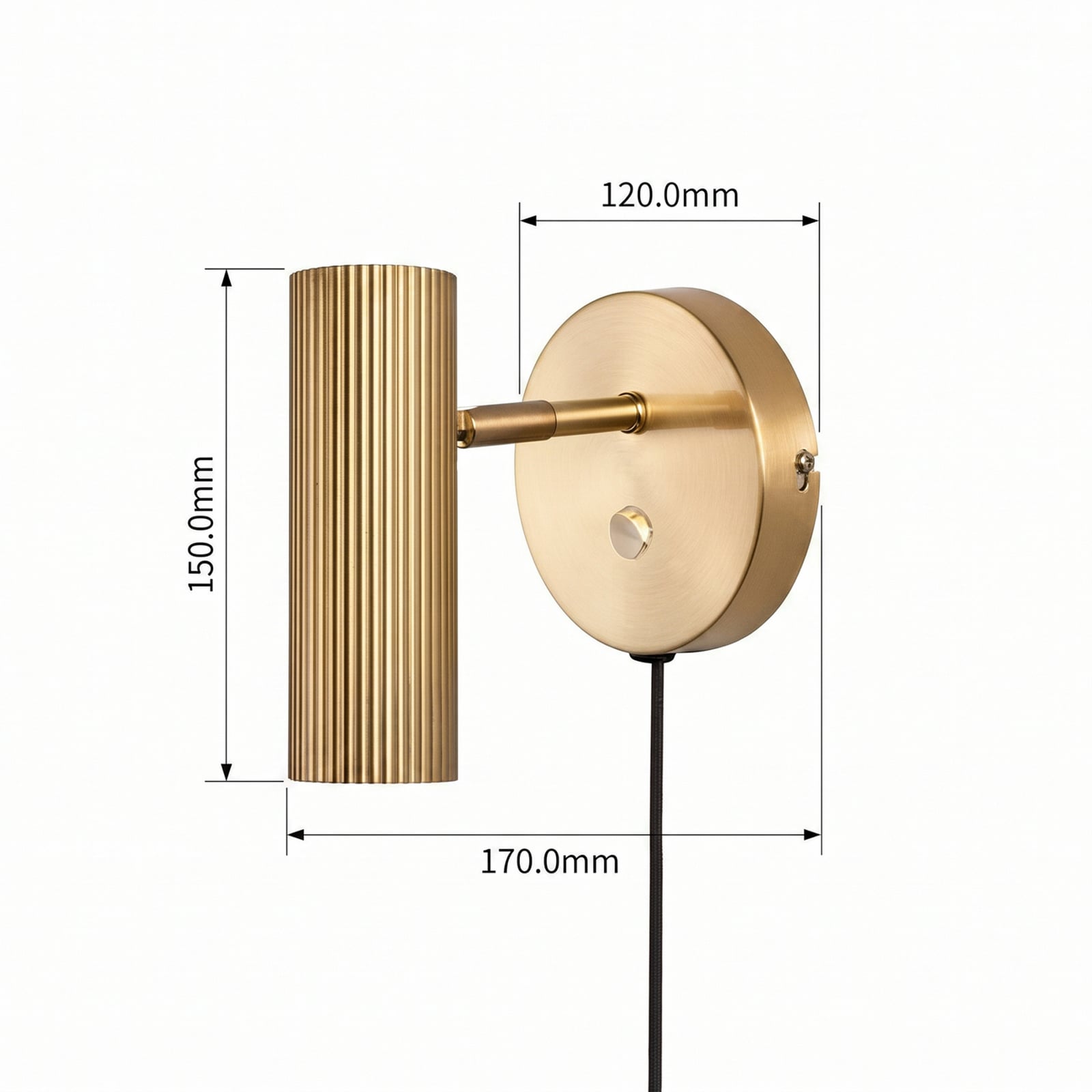 Hubble wandlamp Brushed Brass - Globen Lighting Hubble wandlamp Brushed Brass - Globen Lighting