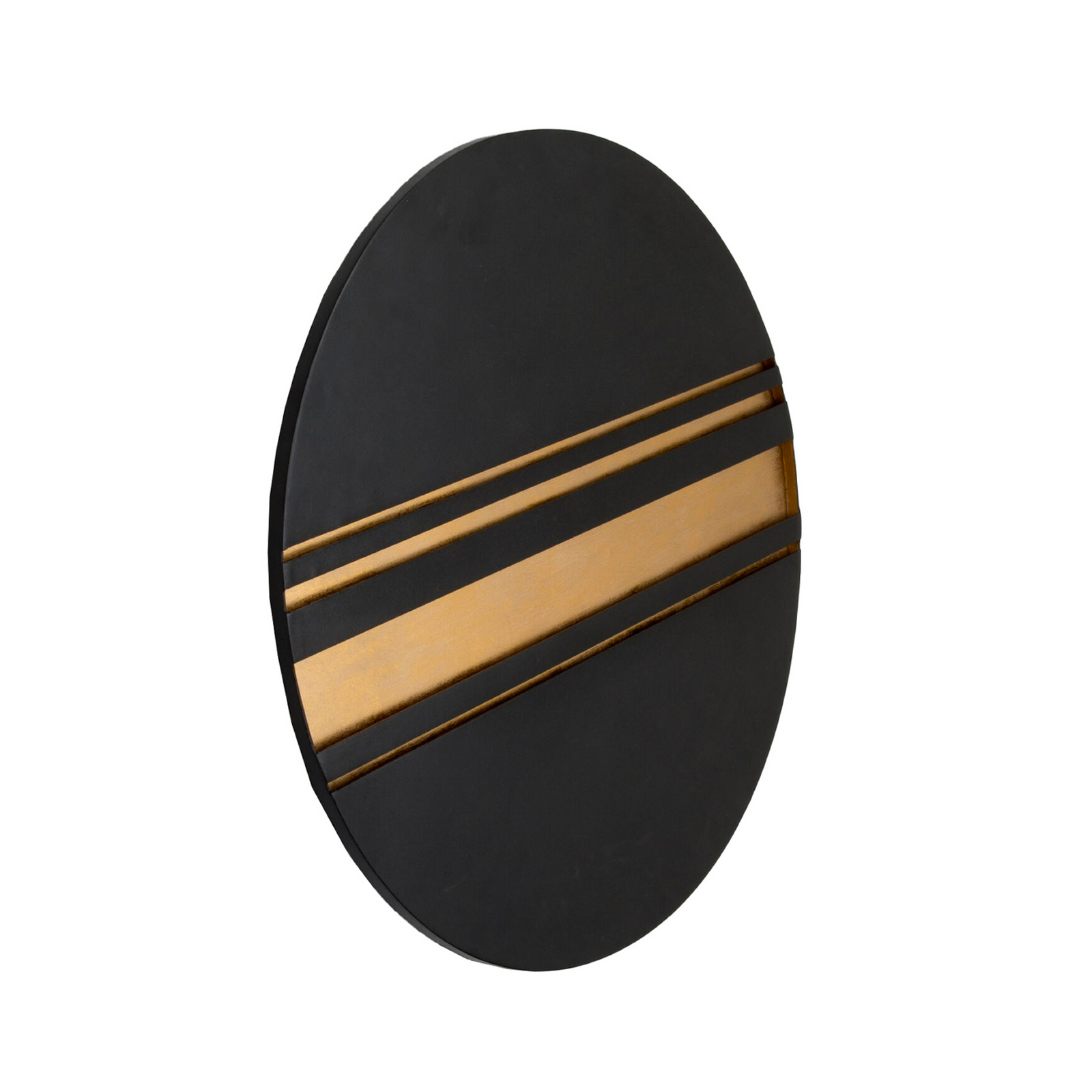 LED-Wandleuchte COSMILUCE, schwarz/gold, Ø 60 cm, Metall dim