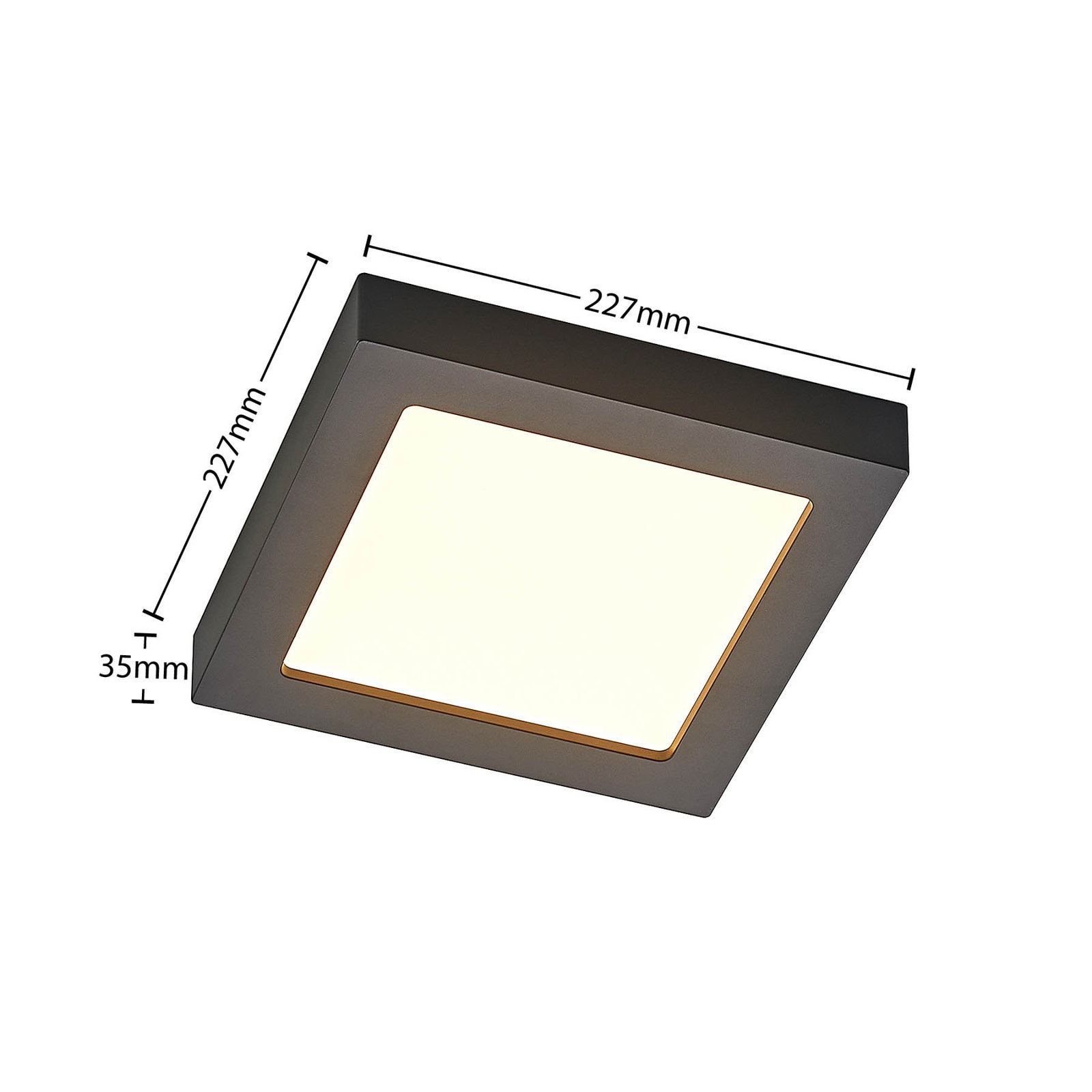 Prios Mazin LED-Deckenlampe, IP44, CCT, 18 W
