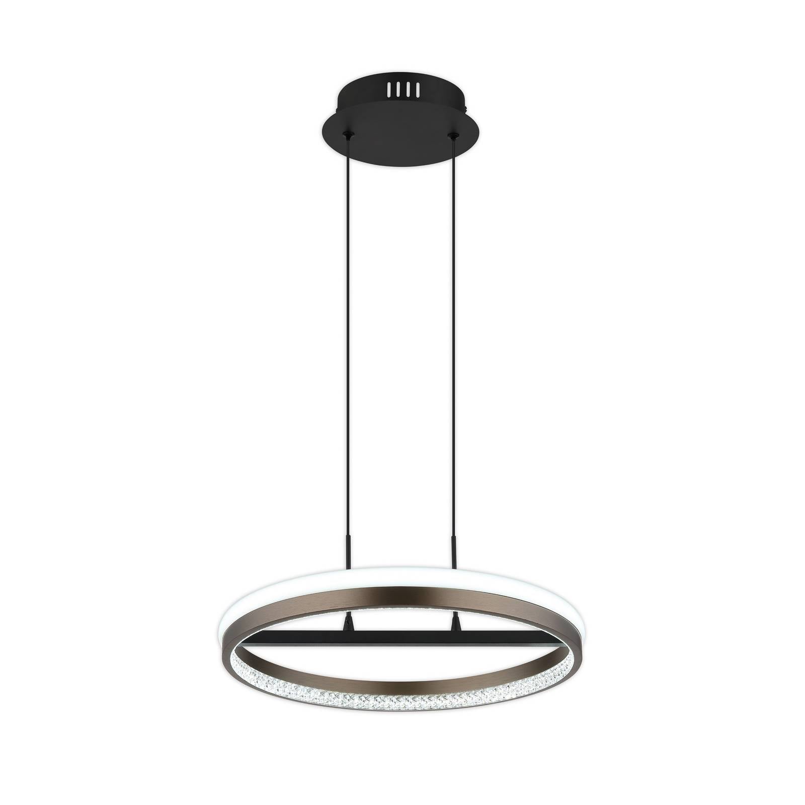 LED-Hängelampe Della, Ø 40 cm, dunkelgrau, Metall