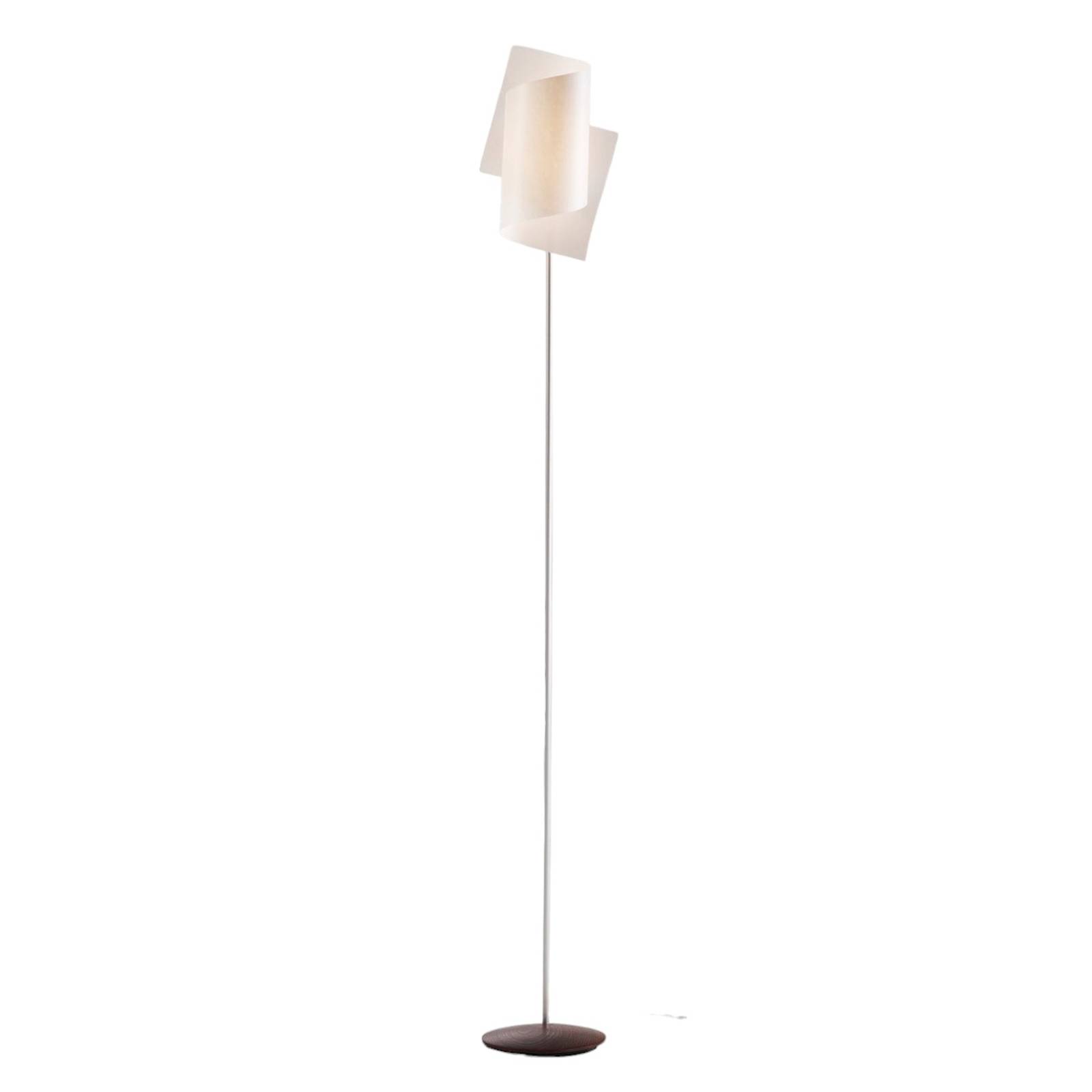 Unikalna lampa stojąca Loop 150 cm orzech