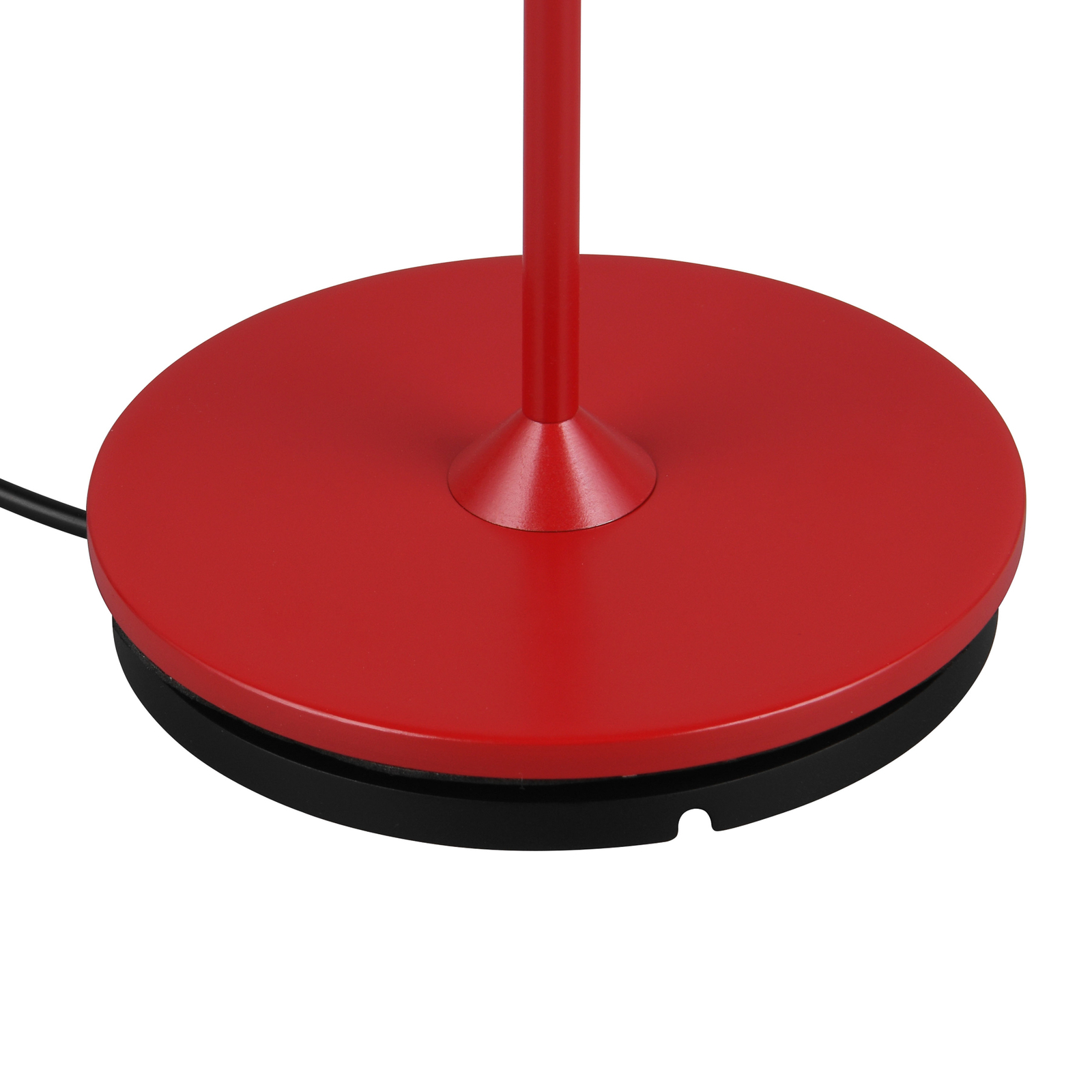 Lampe de table à LED rechargeable Suarez, rouge, hauteur 39 cm, métal,