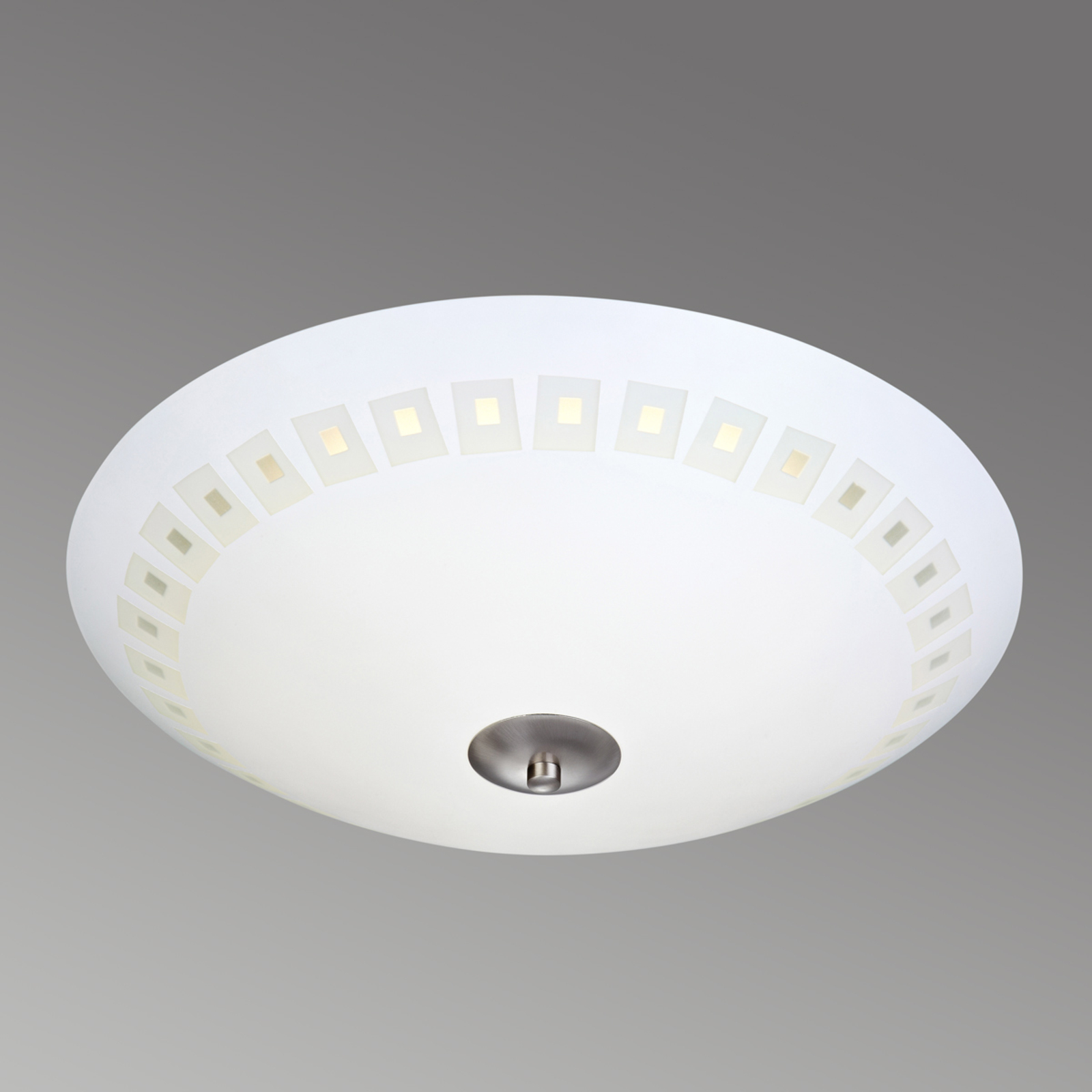 Markslöjd LED ceiling light Adria, for Living / Dining Room, metal, glass, 12 W, energy efficiency: A+, H: 13 cm