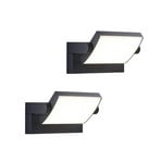 Lindby LED-Außenwandleuchte Sherin, 2er-Set, drehbar