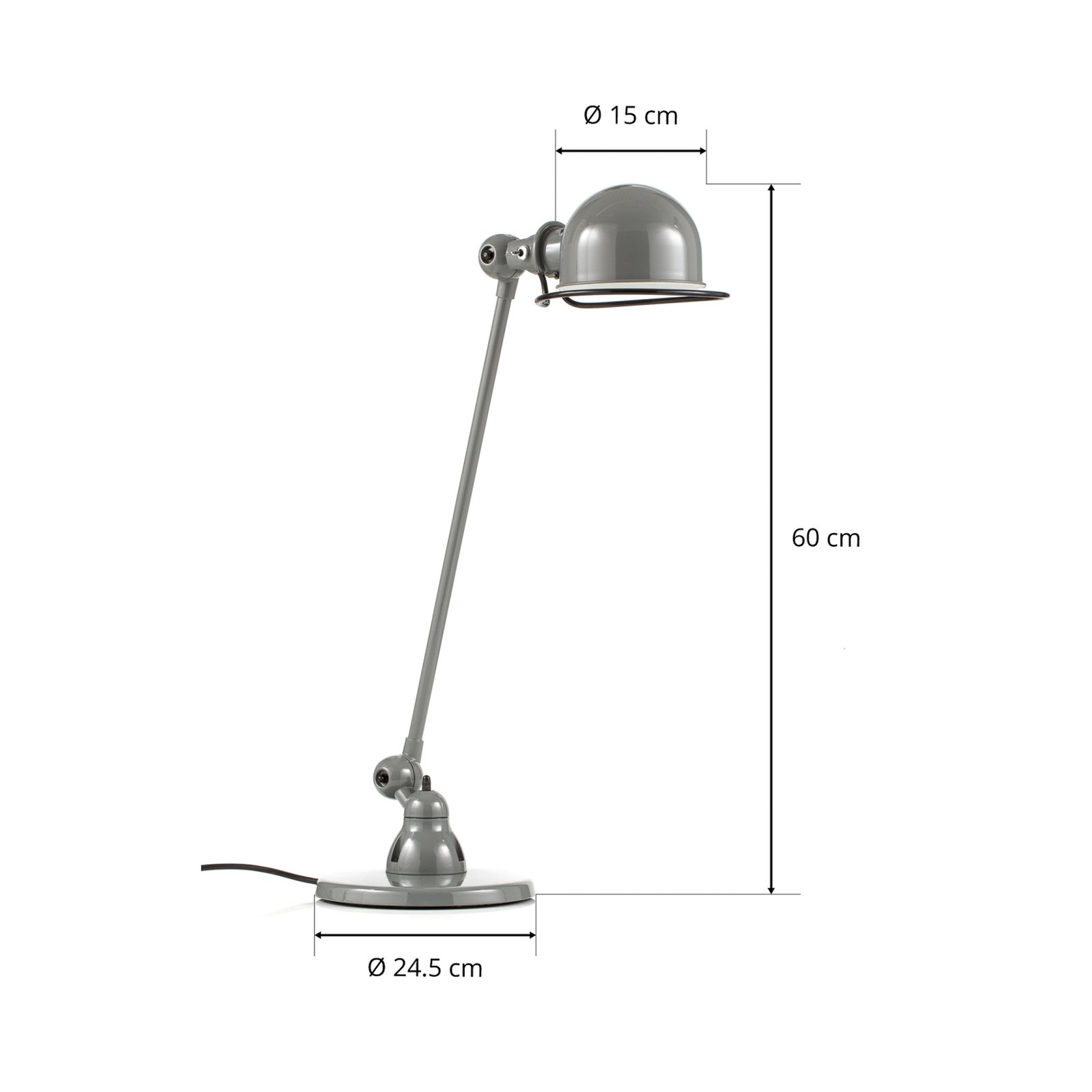 Jieldé Loft D6000 galda lampa, pelēka