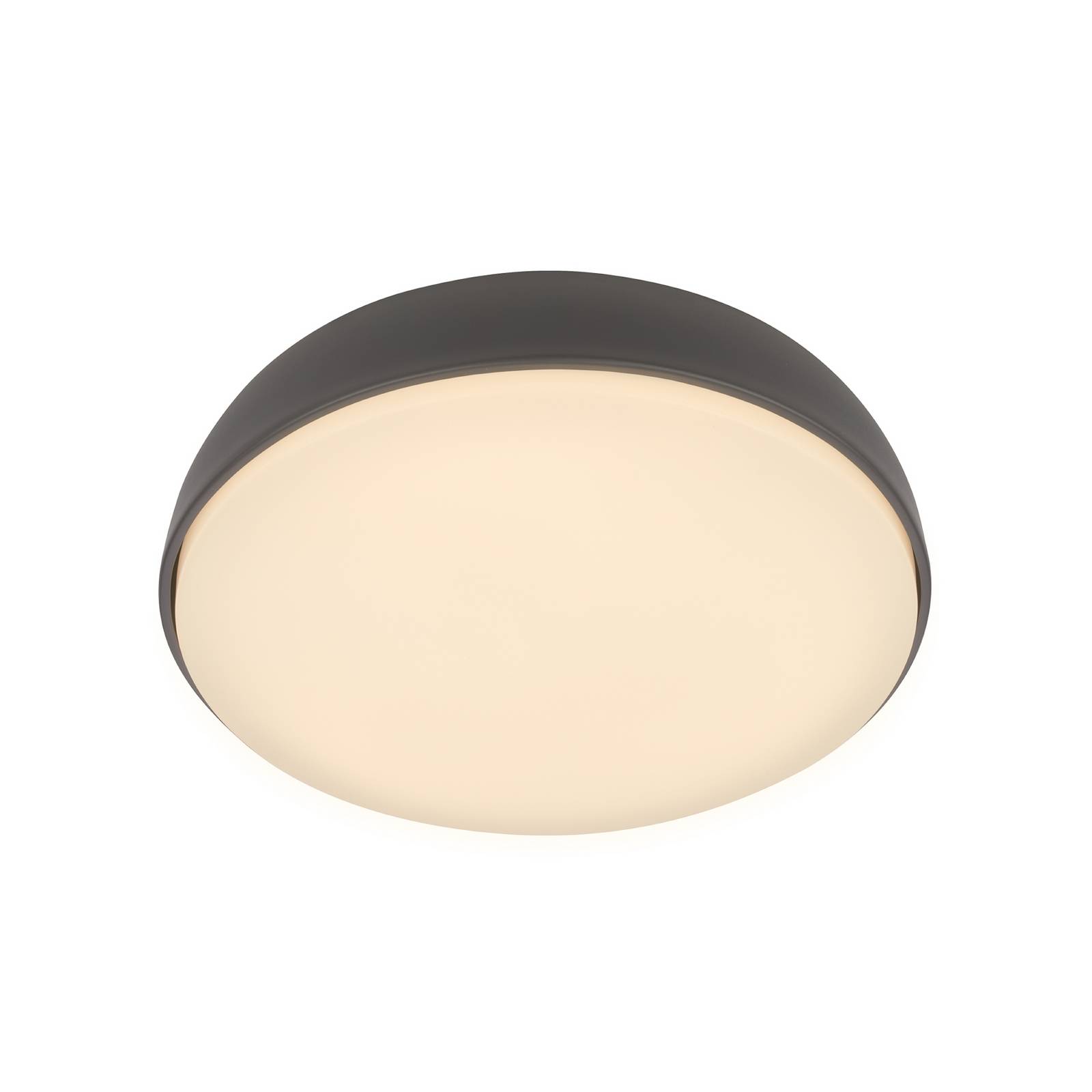 LED-Deckenleuchte Nikan, anthrazit, Ø 28,5 cm, 3.000 K