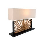Tischlampe MONTE ISOLA, natur/beige, Höhe 67 cm, Holz/Textil