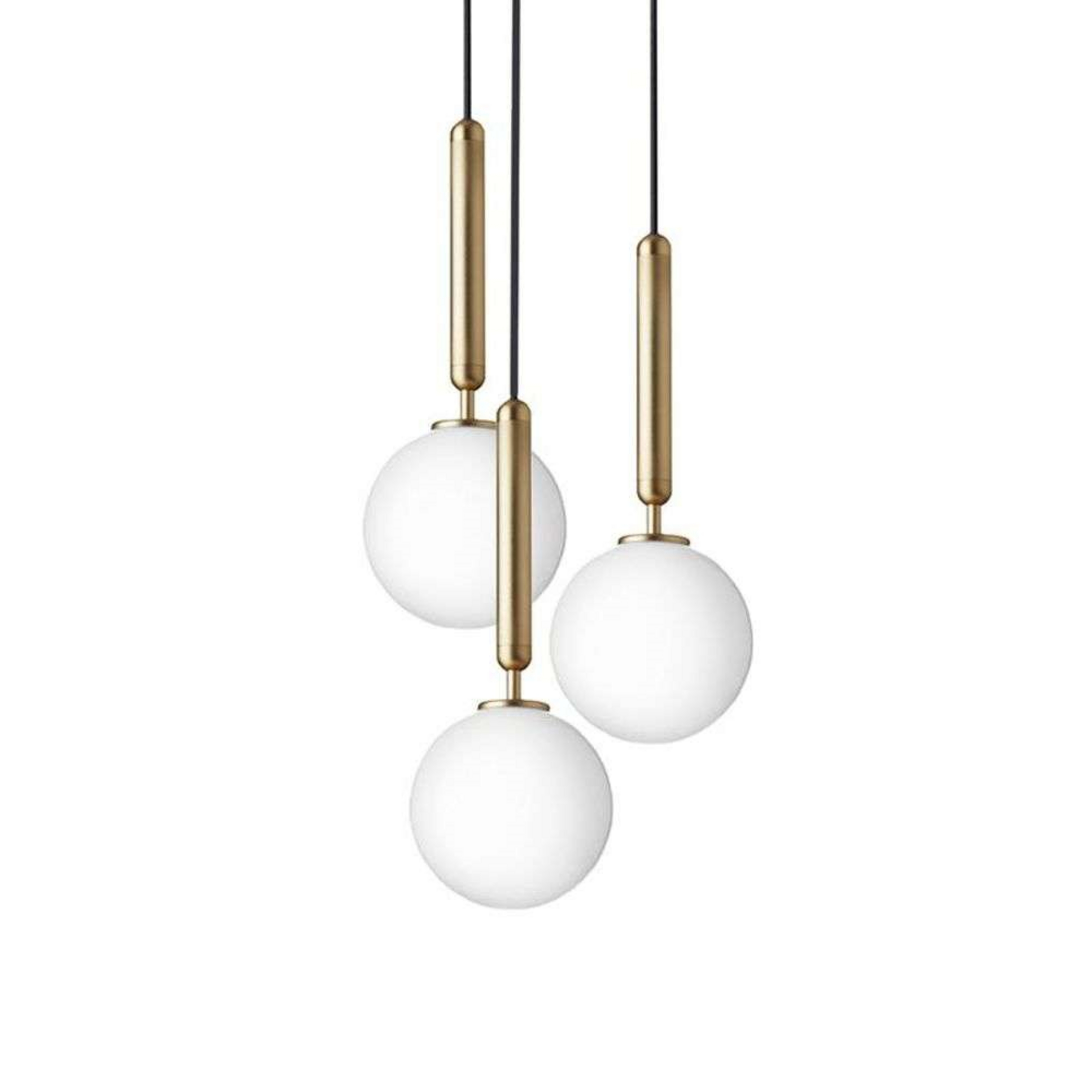 Lustre Miira 3, laiton/opale, Ø 31 cm, à 3 lampes - Nuura