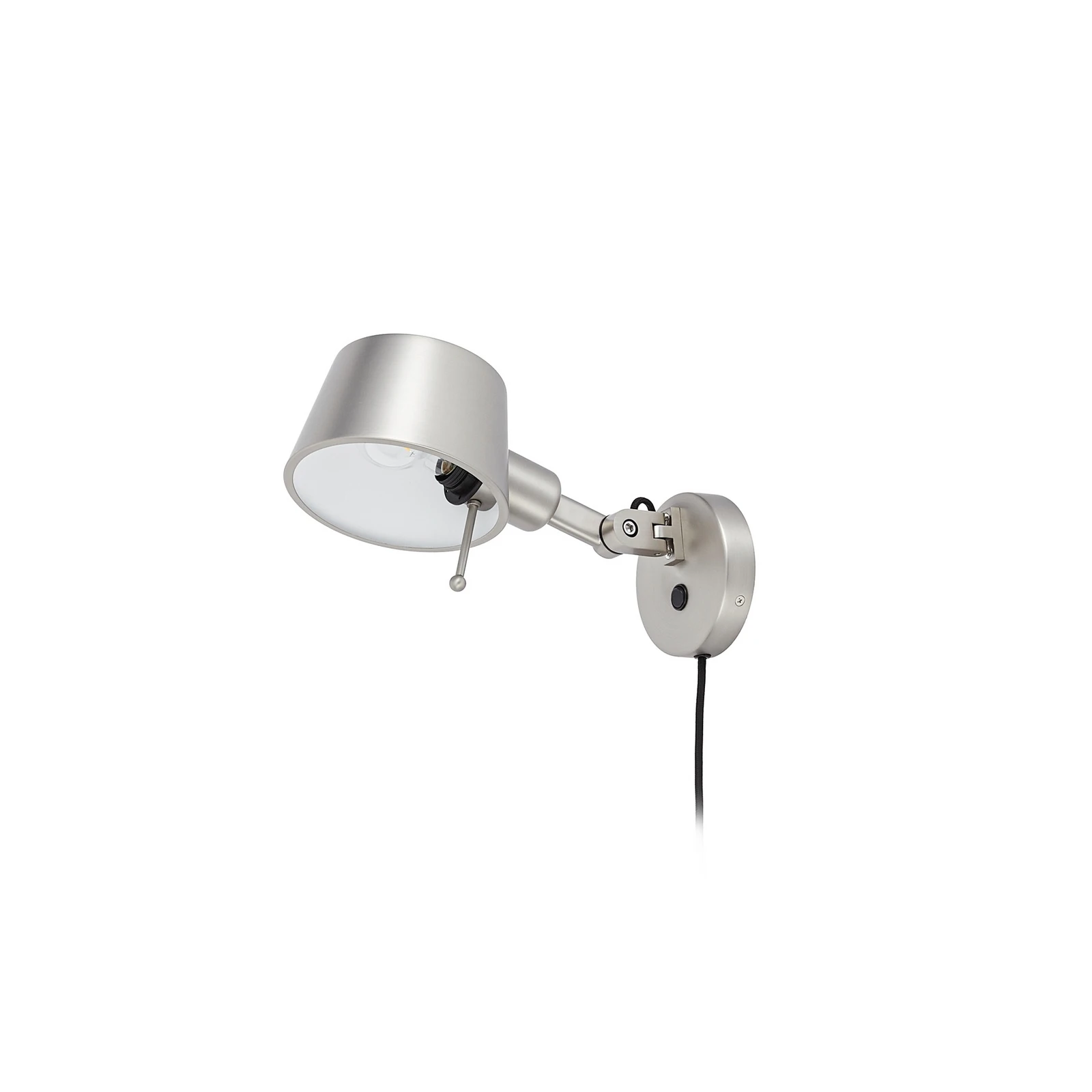 Aplică de perete Lucande Silka, 14 cm, nichel, flexibilă, cu ștecher