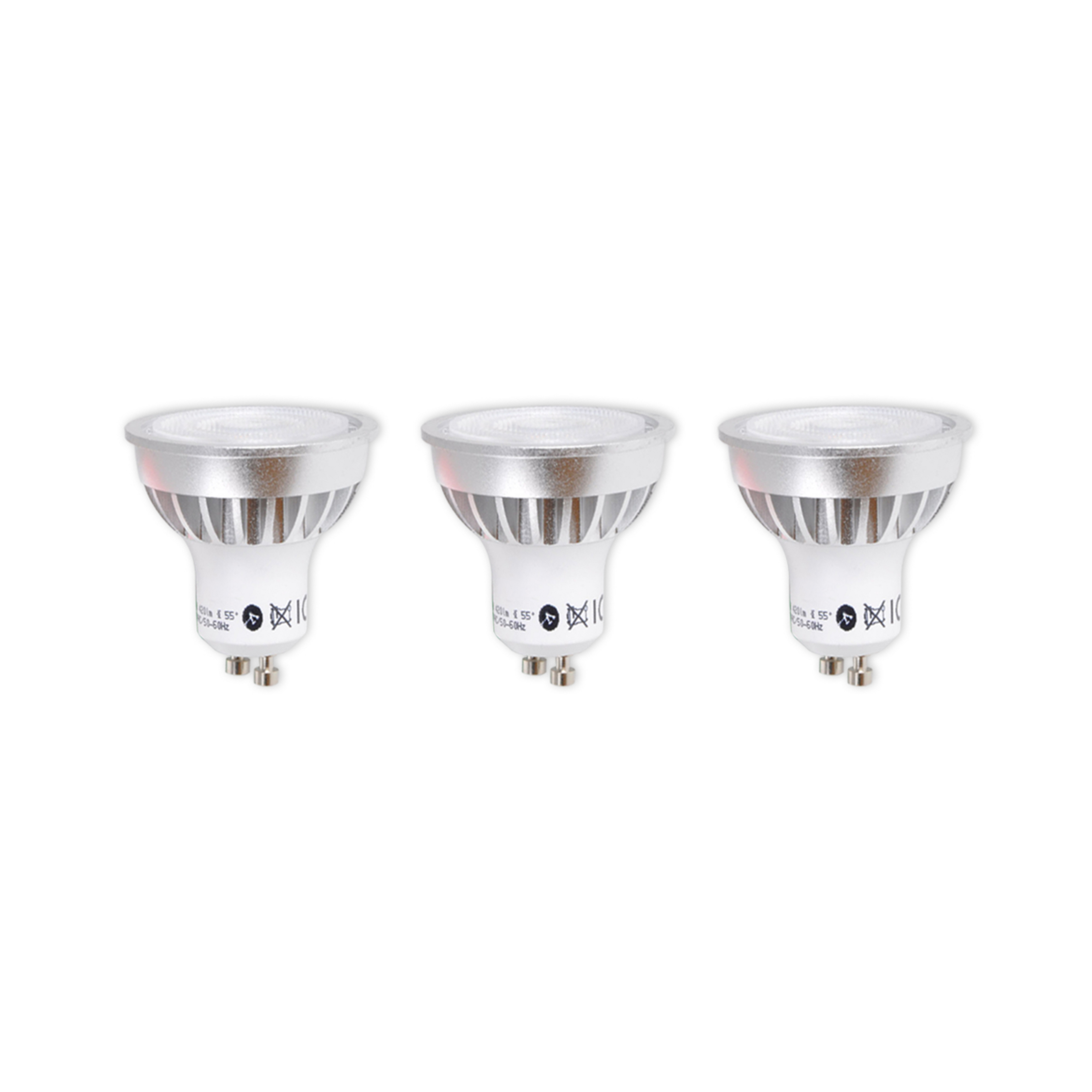 Lindby LED reflectorlamp GU10 5 W helder 3.000 K 55° set van 3