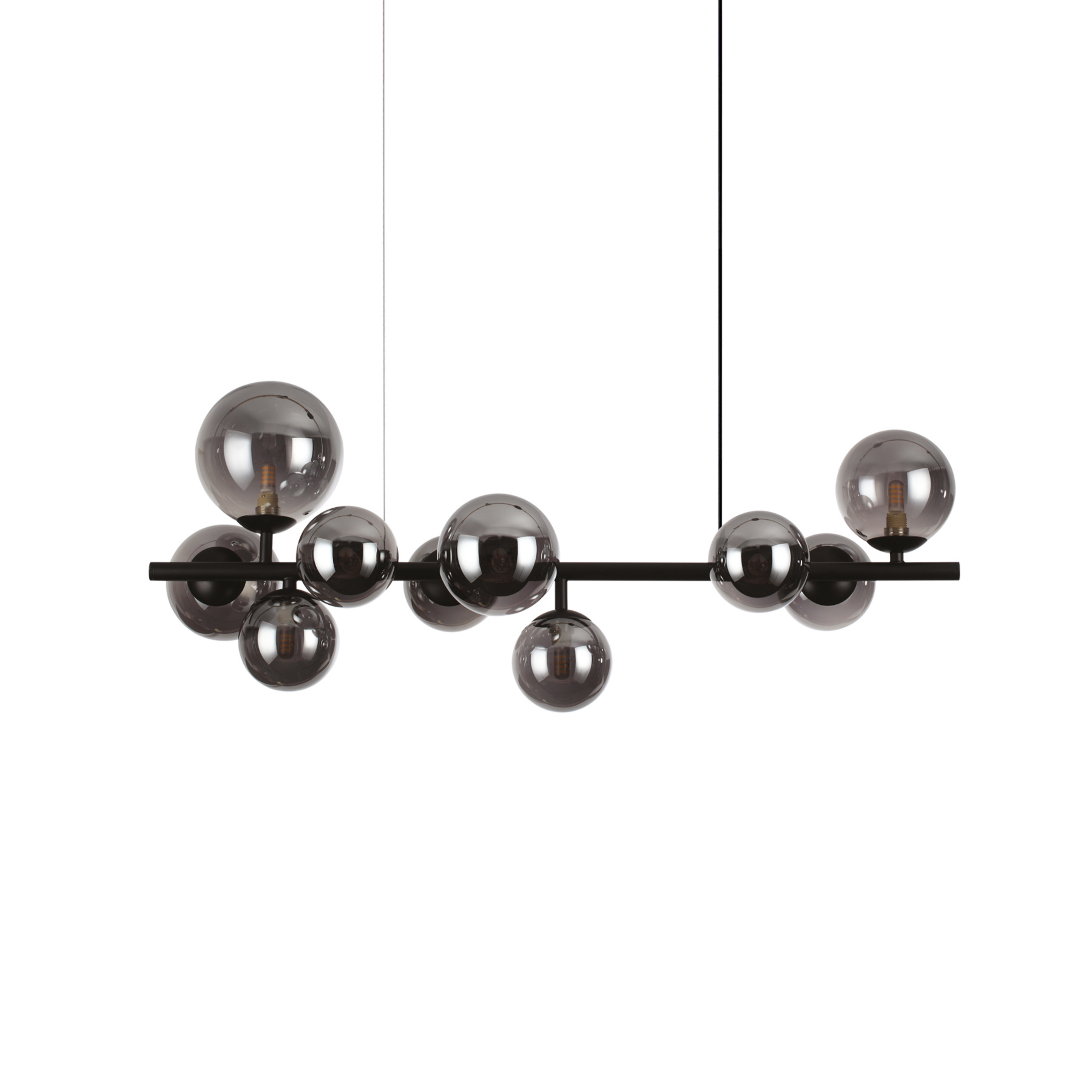 Ideal Lux Perlage Suspension Longueur 81cm noir/noir