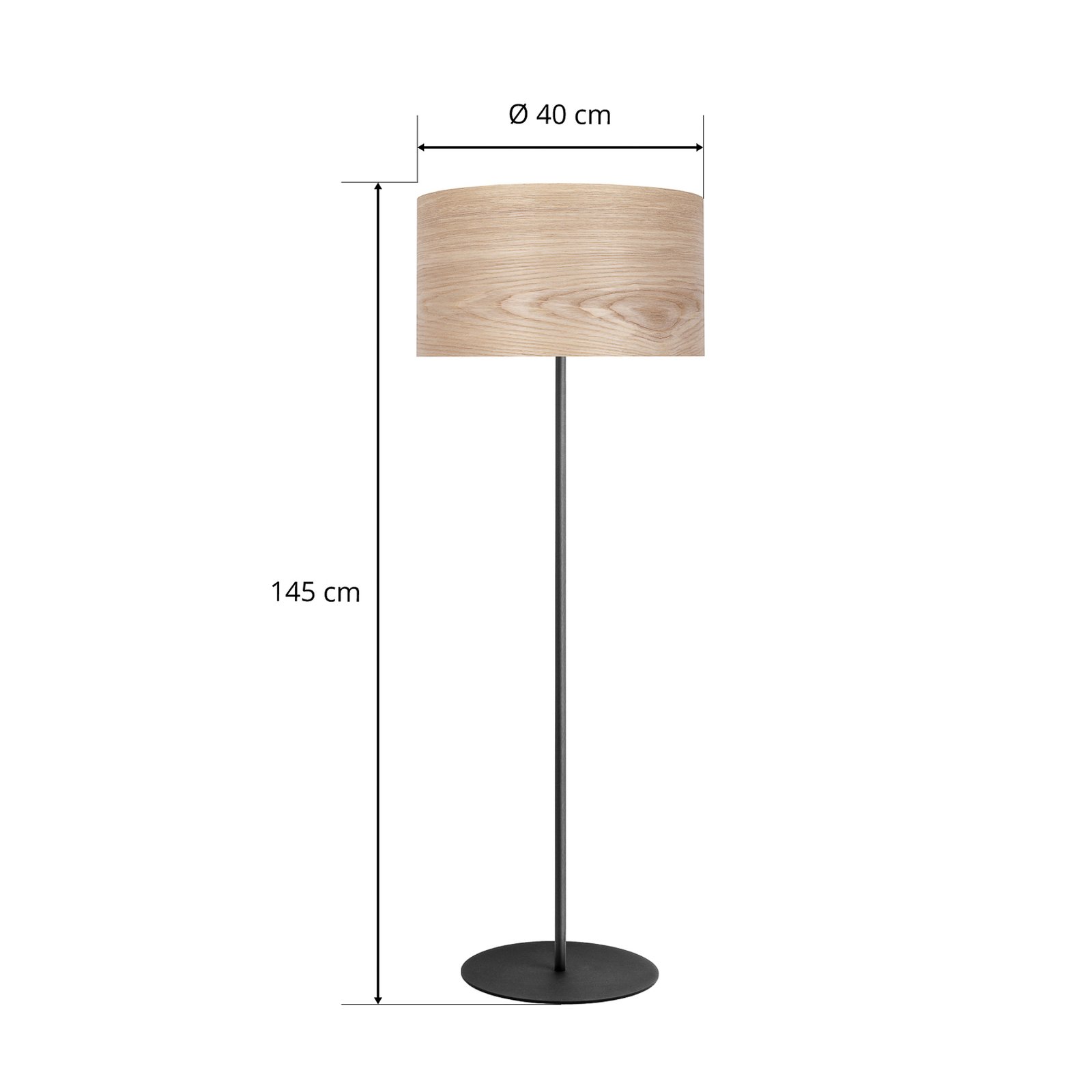 Veneer Floor Lamp Ash - Envostar