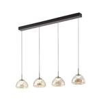 Suspension LED Lucille, 4 lampes, couleur cognac, CCT