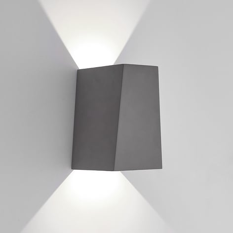 Lucande utendørs LED-vegglampe Aksel, betong