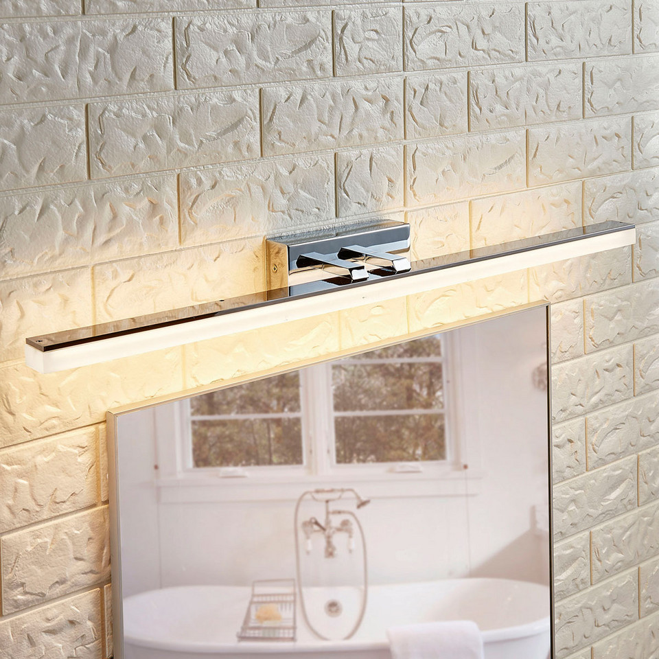Lucande Julie 75 Vägglampa IP44, metallisk från Lucande