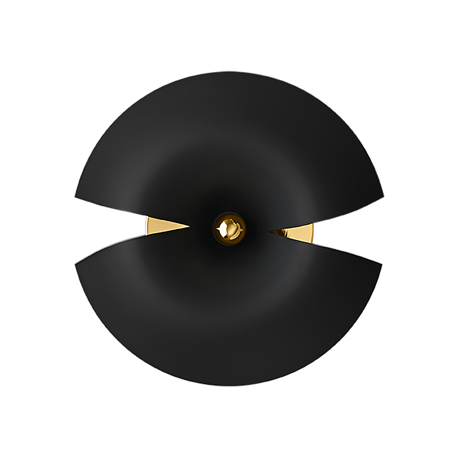 Nástenné svietidlo AYTM Cycnus, čierne, Ø 45 cm, zástrčka, hliník, E27