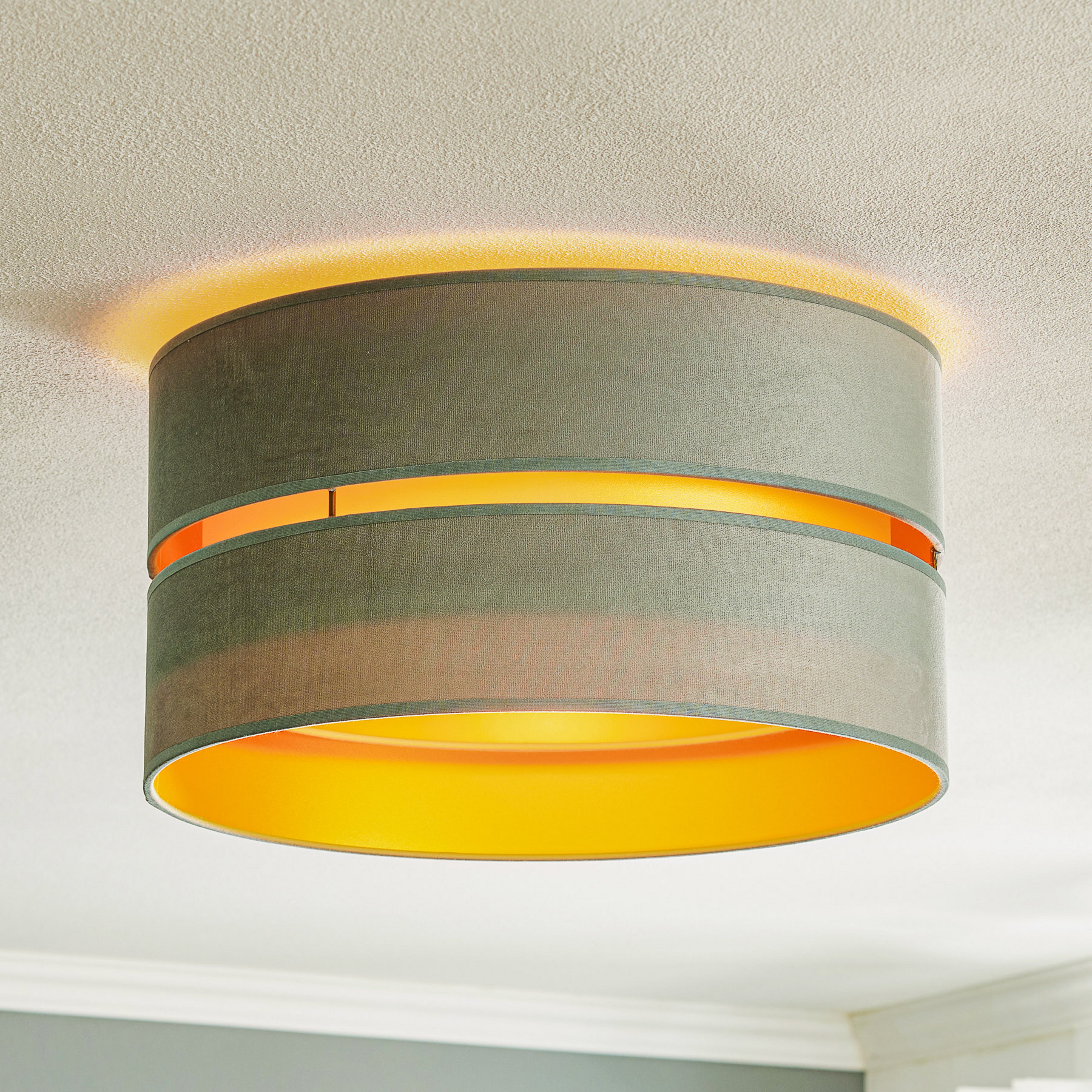 Stropna lampa Golden Duo Ø 40cm mint zelena/zlatna