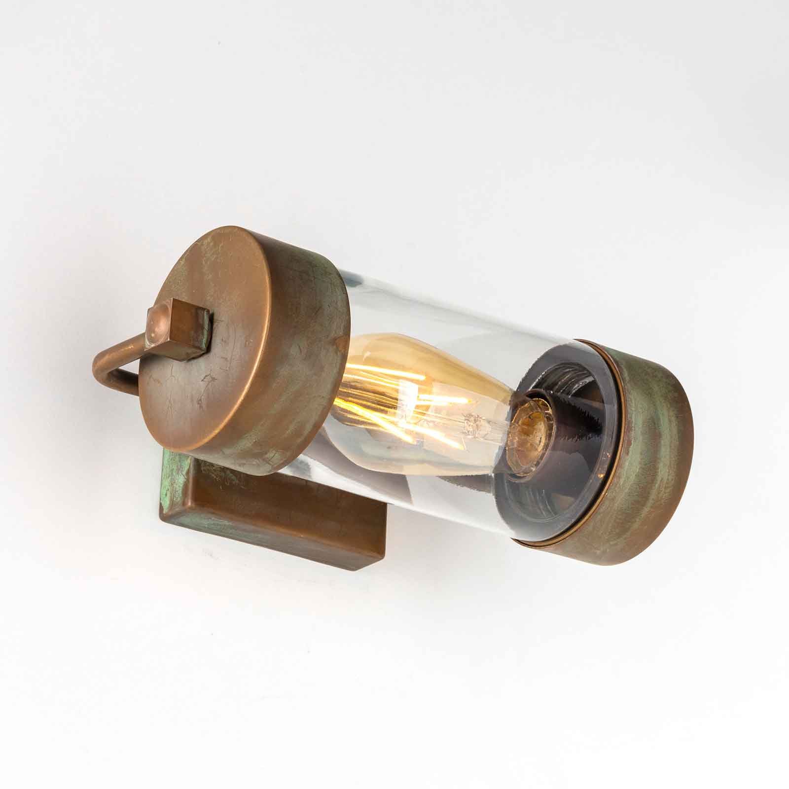Silindar 3389 vanjska zidna svjetiljka, antikni mesing/prozirno