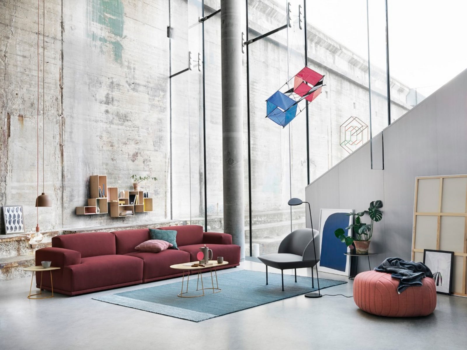 Leaf Stehleuchte Black Muuto - Wohnzimmer - Aluminium
