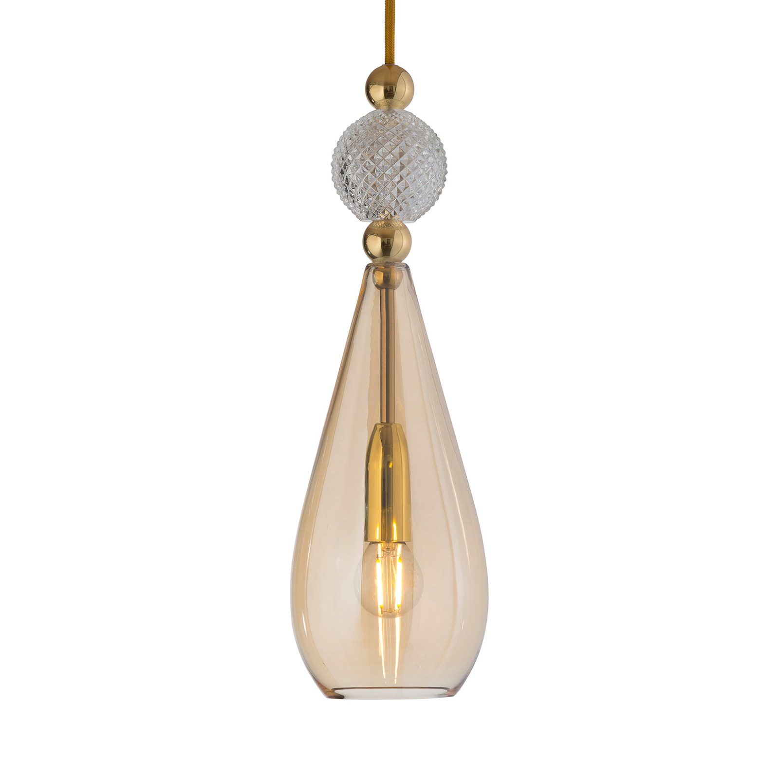 EBB & FLOW Smykke M/L gold crystal check ball
