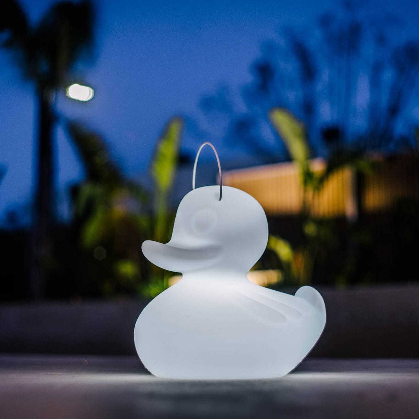 E-shop Dizajnové LED svetlo DUCK-DUCK XL vonkajšie biela