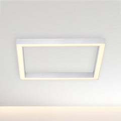 Stropné svietidlo LED PURE Lines, 55 x 55 cm, strieborné, CCT, diaľkové